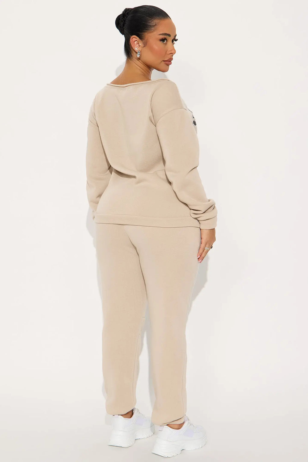 Social Club Fleece Jogger Set - Stone 