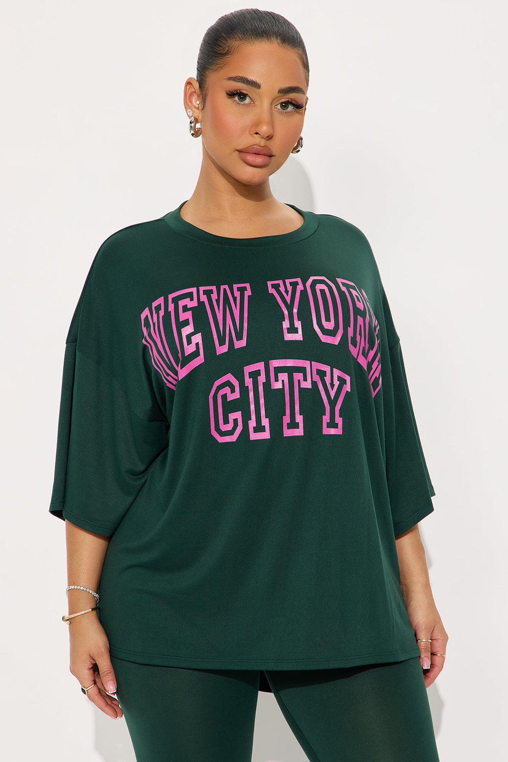 NYC Oversized T-shirt Leggings Set - Hunter