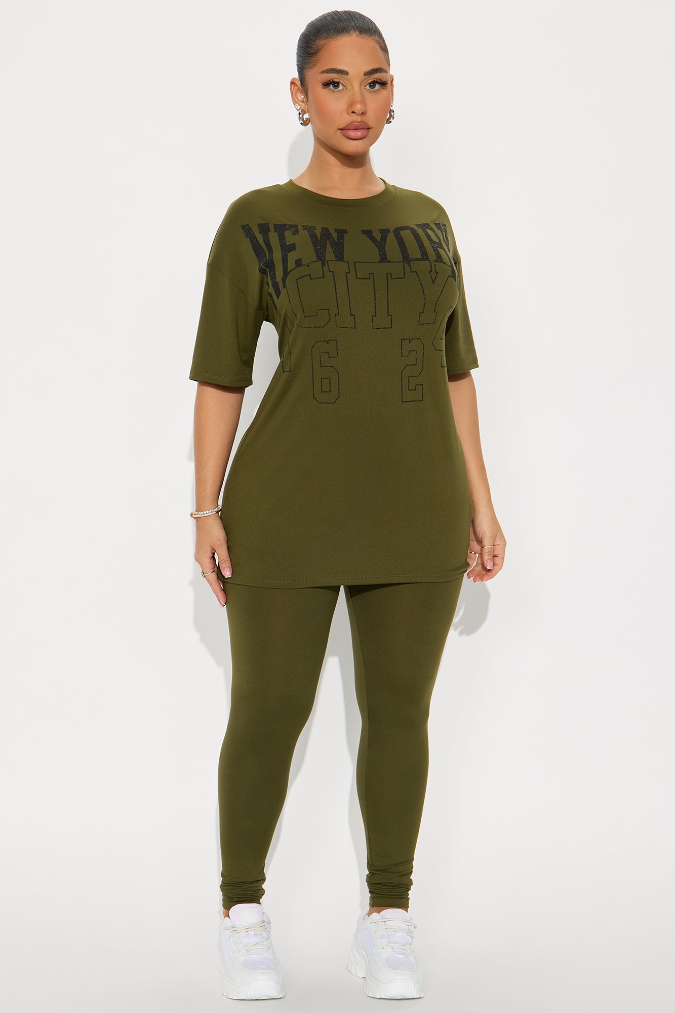 NYC Chill Legging Set - Olive
