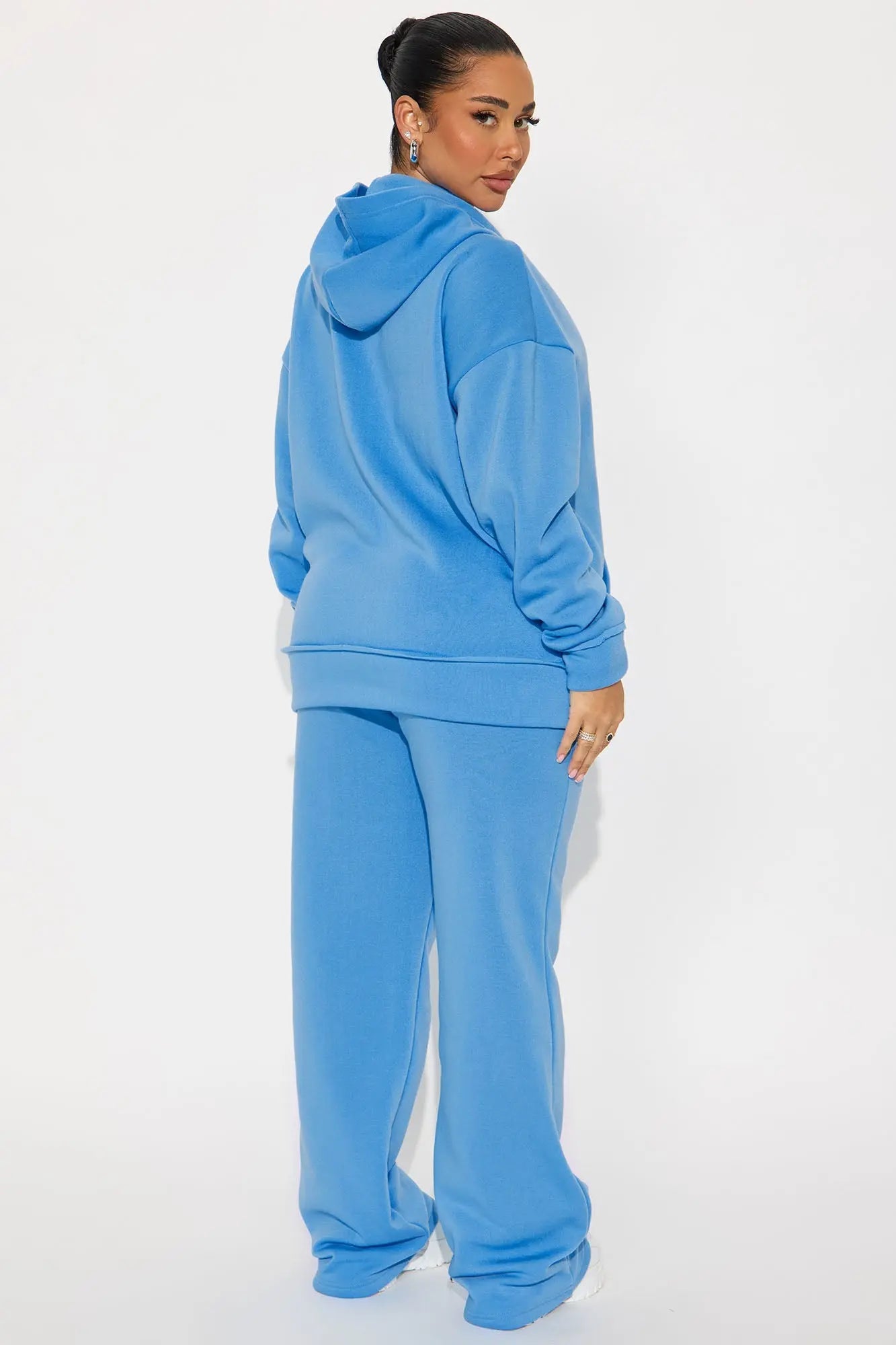 LA Oversized Fleece Pant Set - Blue 