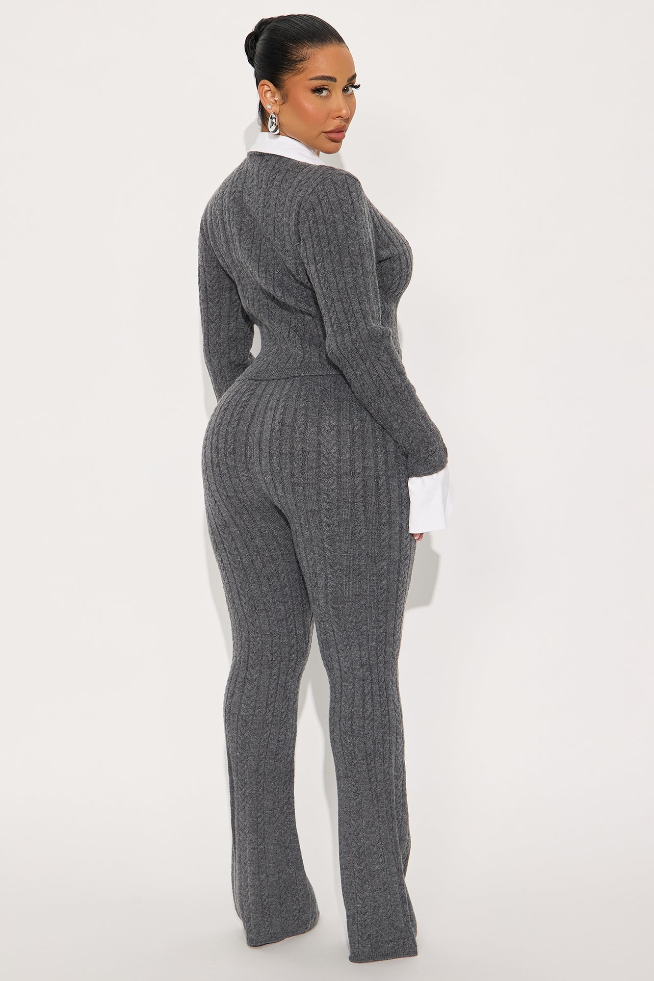 Prep Agenda Sweater Pant Set - Charcoal 
