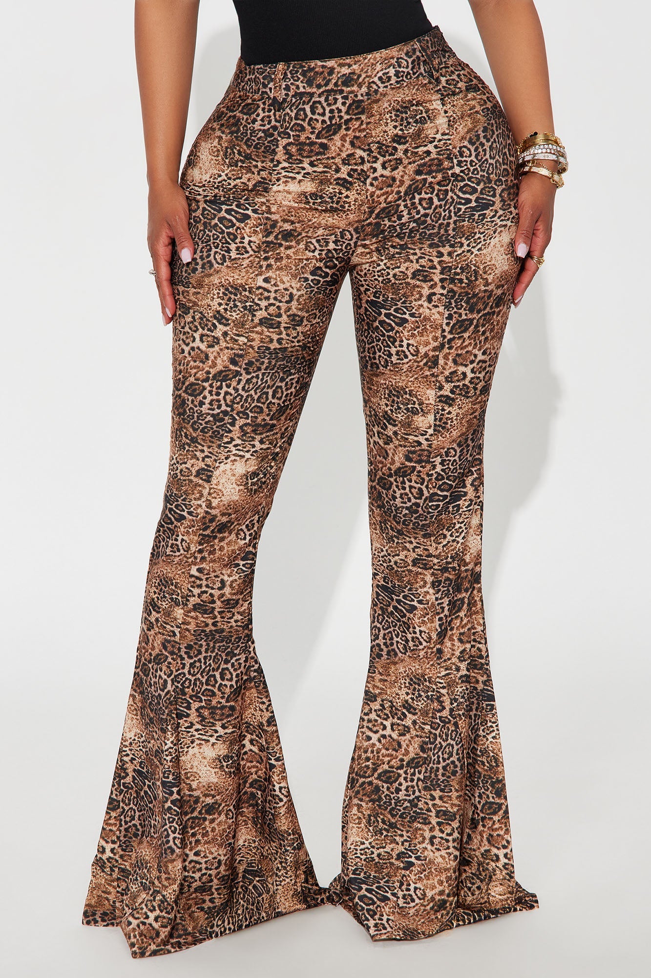 Winnie Leopard Flare Pant 34″ - Leopard