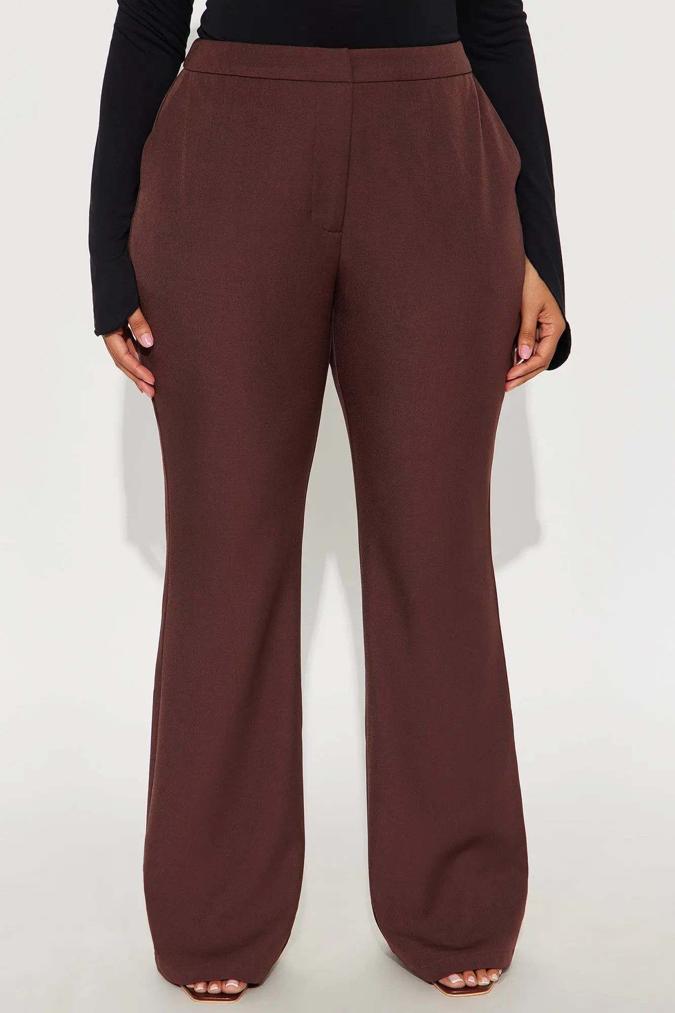 Breaking Even Flare Trouser - Chocolate 