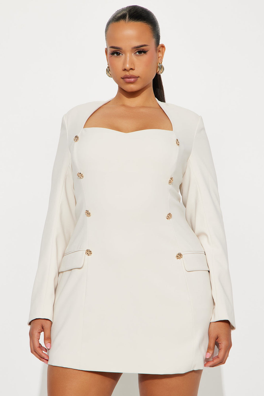 Classy Babe Mini Dress - Cream