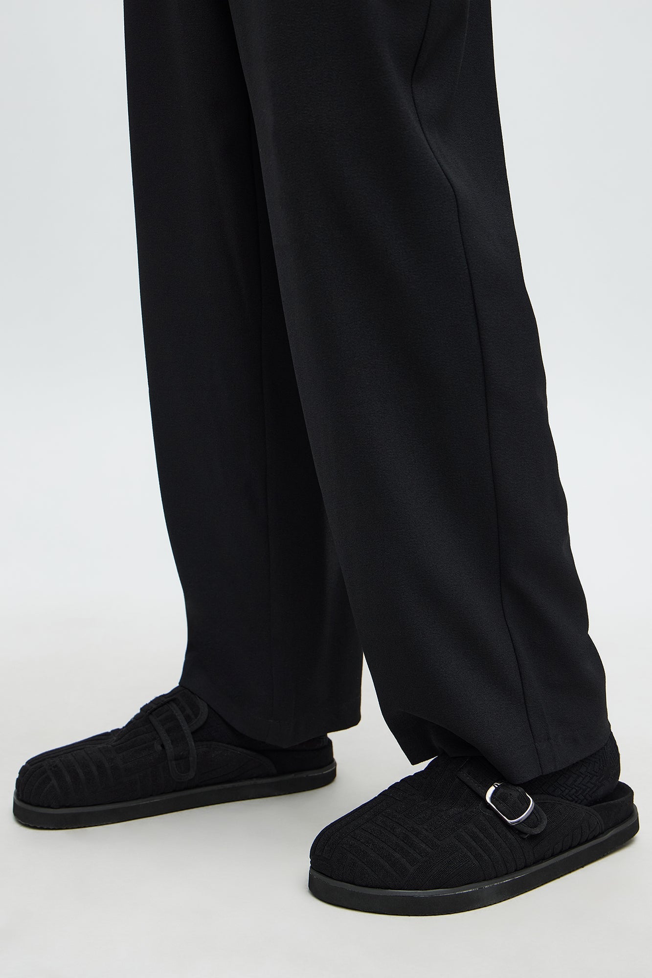 At The Chateau Terry Slip On Mule  - Black