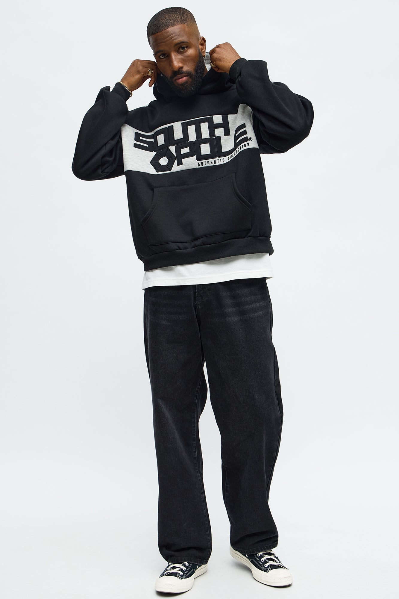 Southpole Logo Hoodie - Black