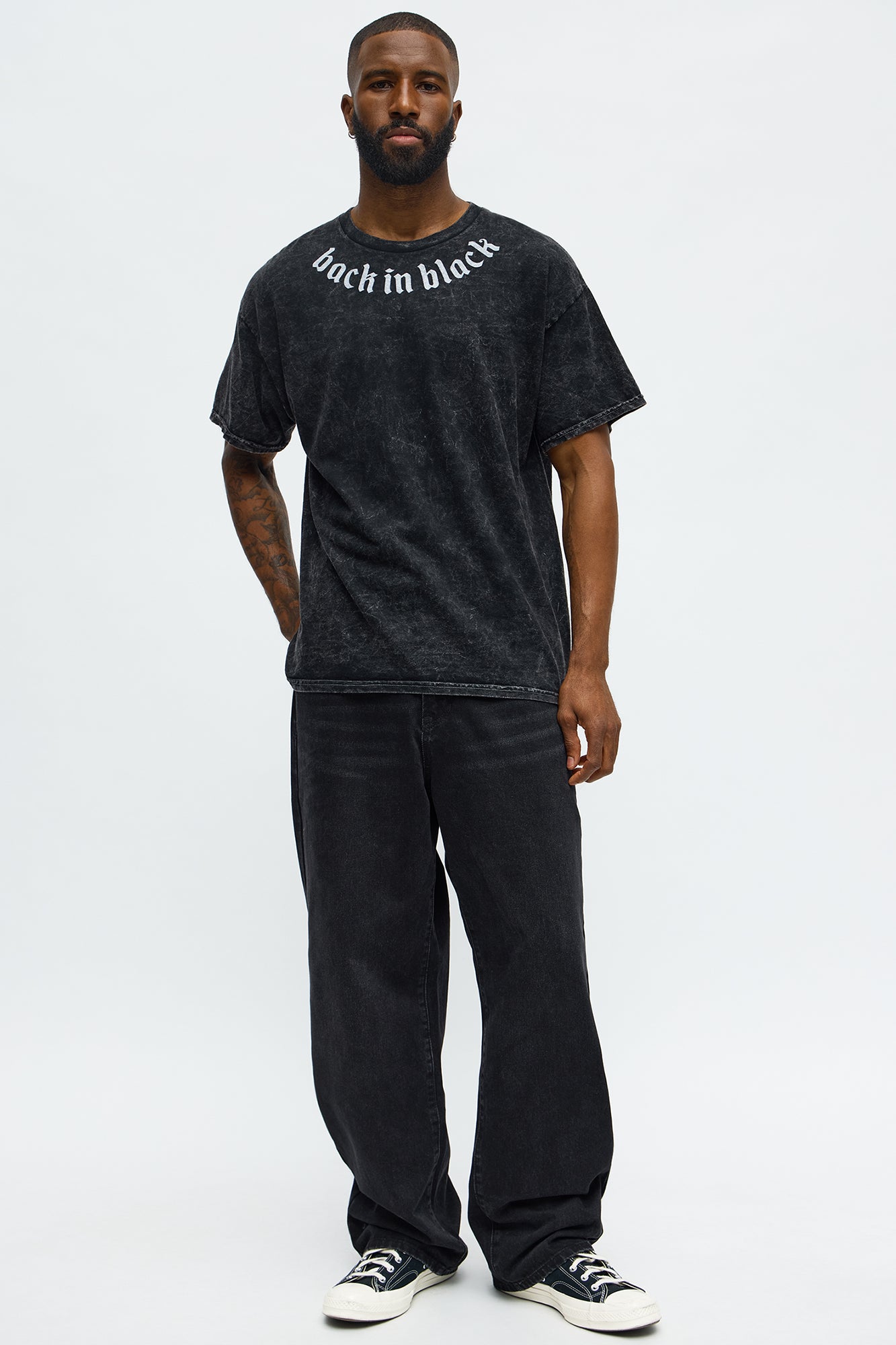 ACDC Back To Black Short Sleeve Tee - Black Wash