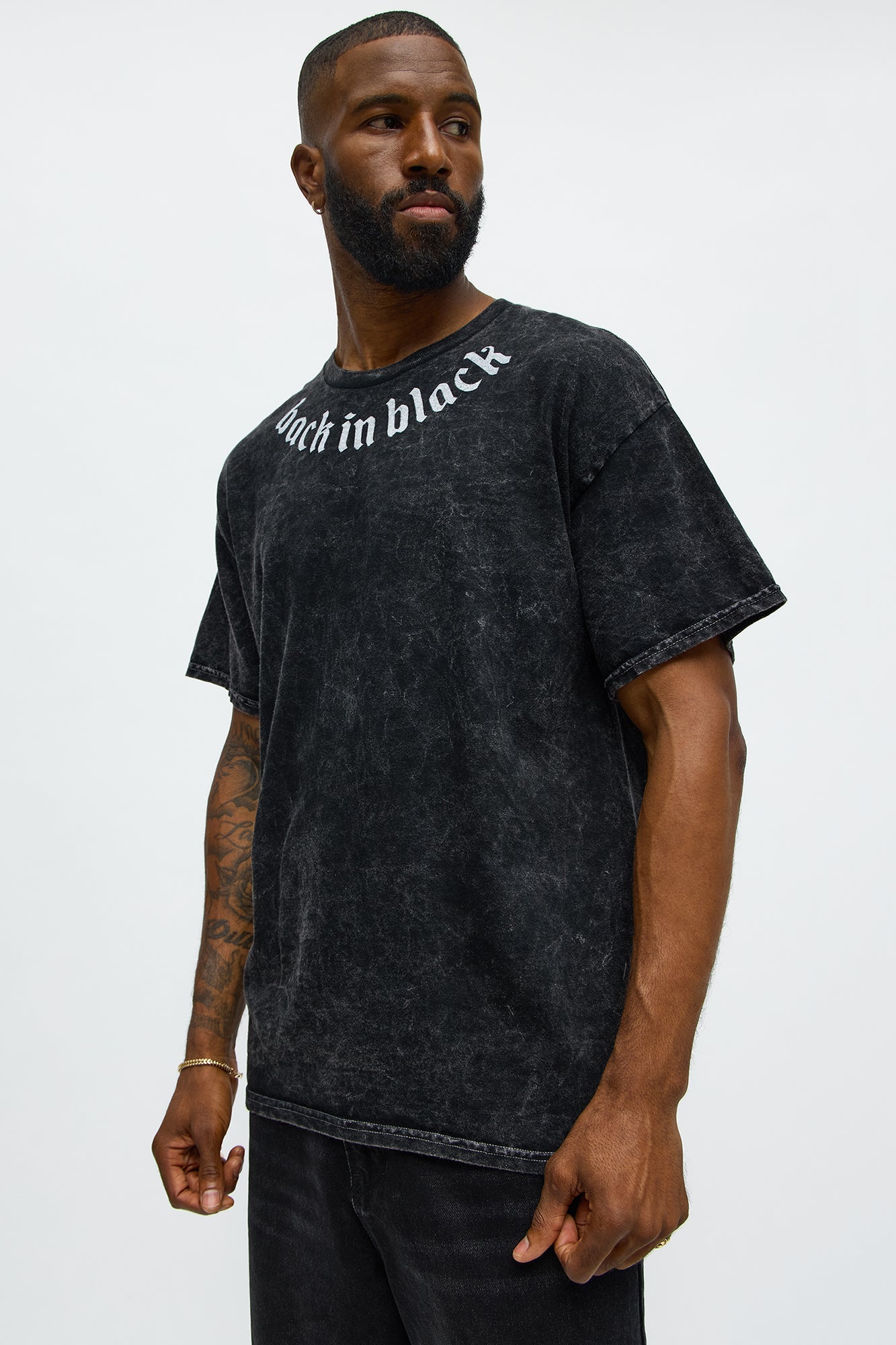 ACDC Back To Black Short Sleeve Tee - Black Wash