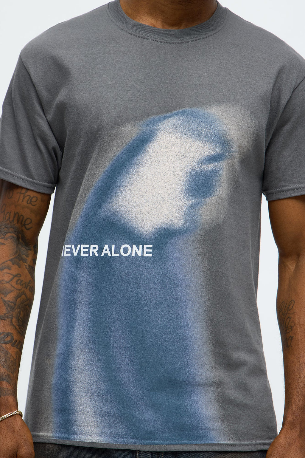 Never Alone Short Sleeve Tee - Charcoal