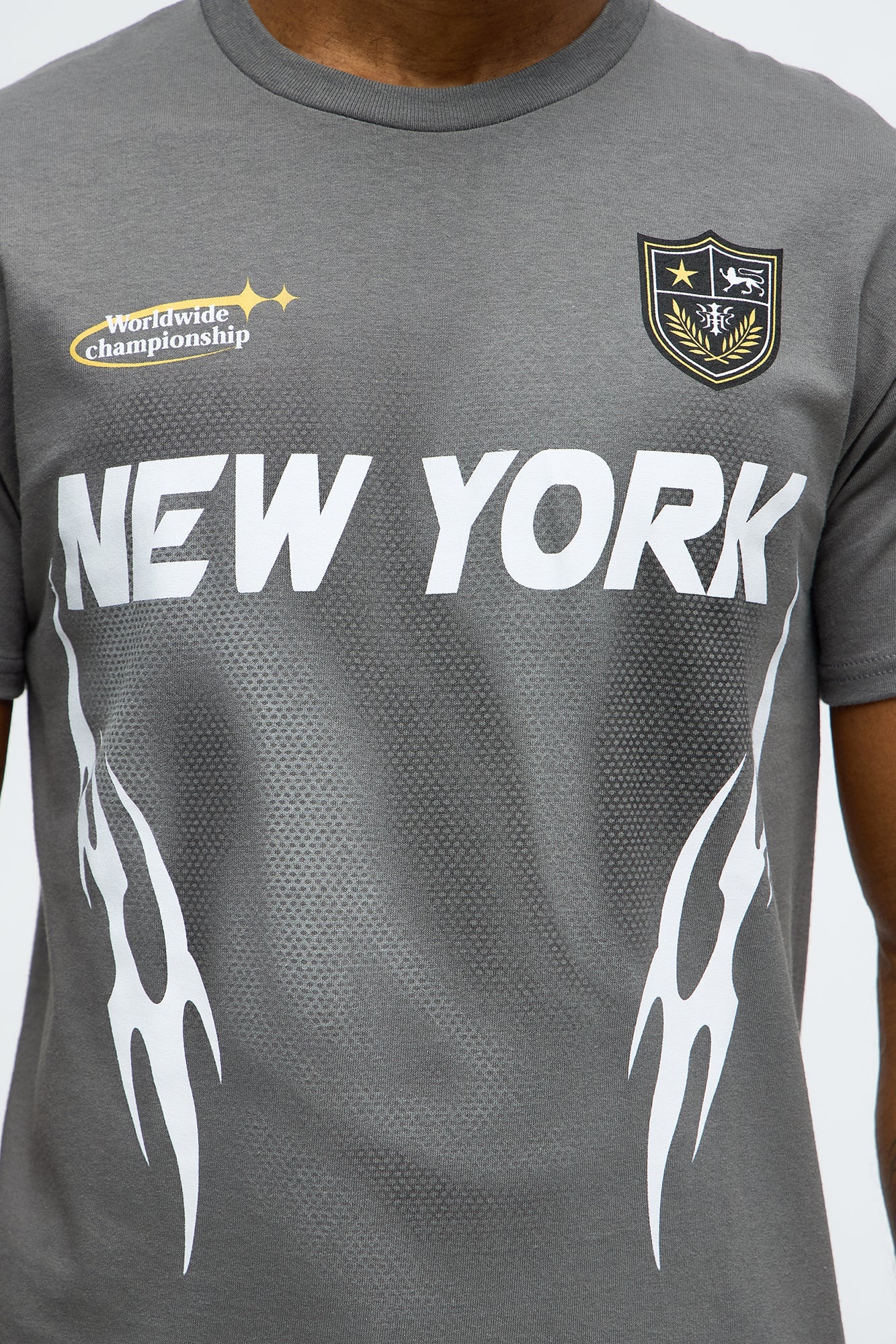 NYC La Flame Short Sleeve Tee - Charcoal