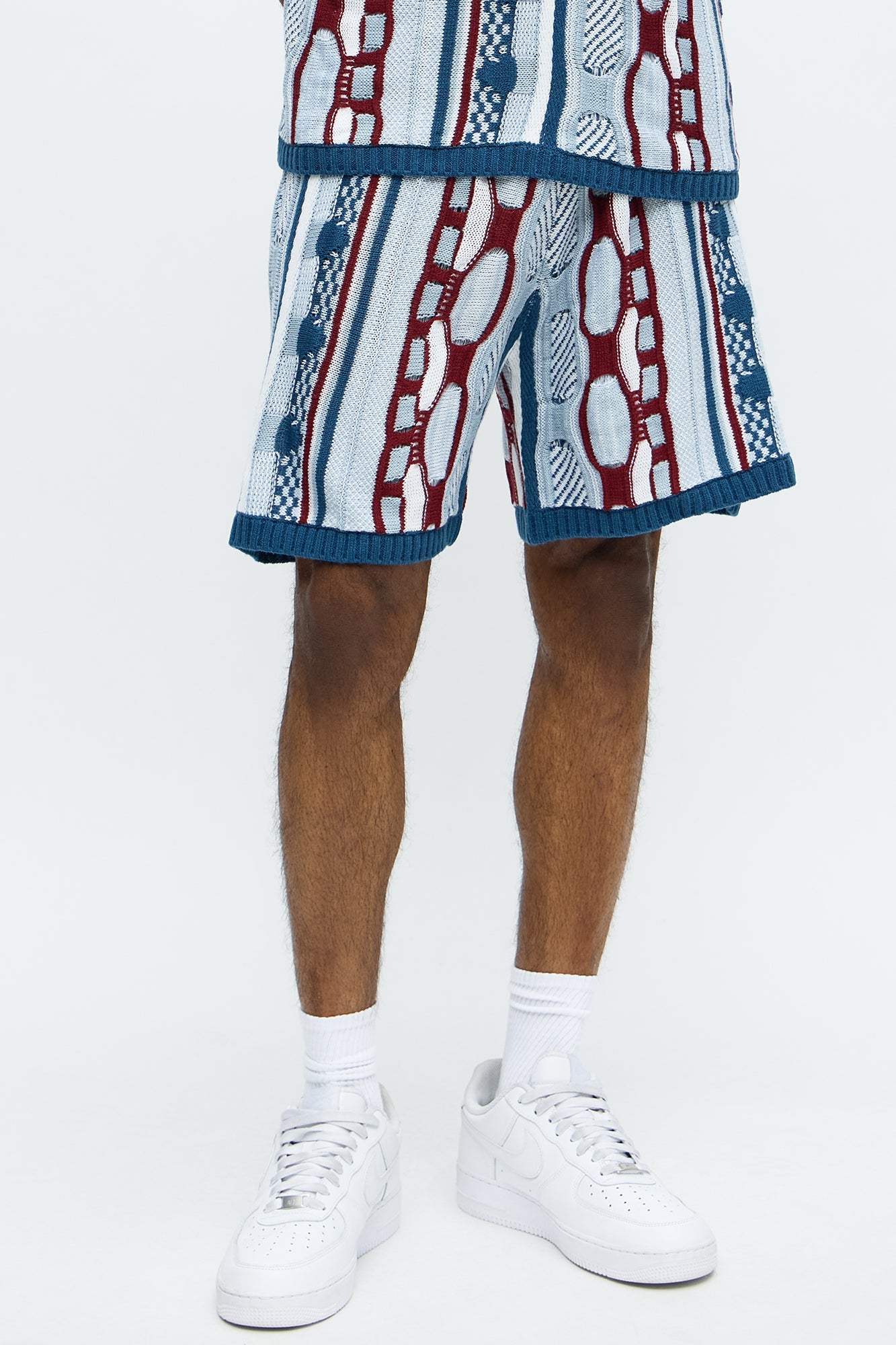 Relaxed Wakka Knit Short - Teal/combo