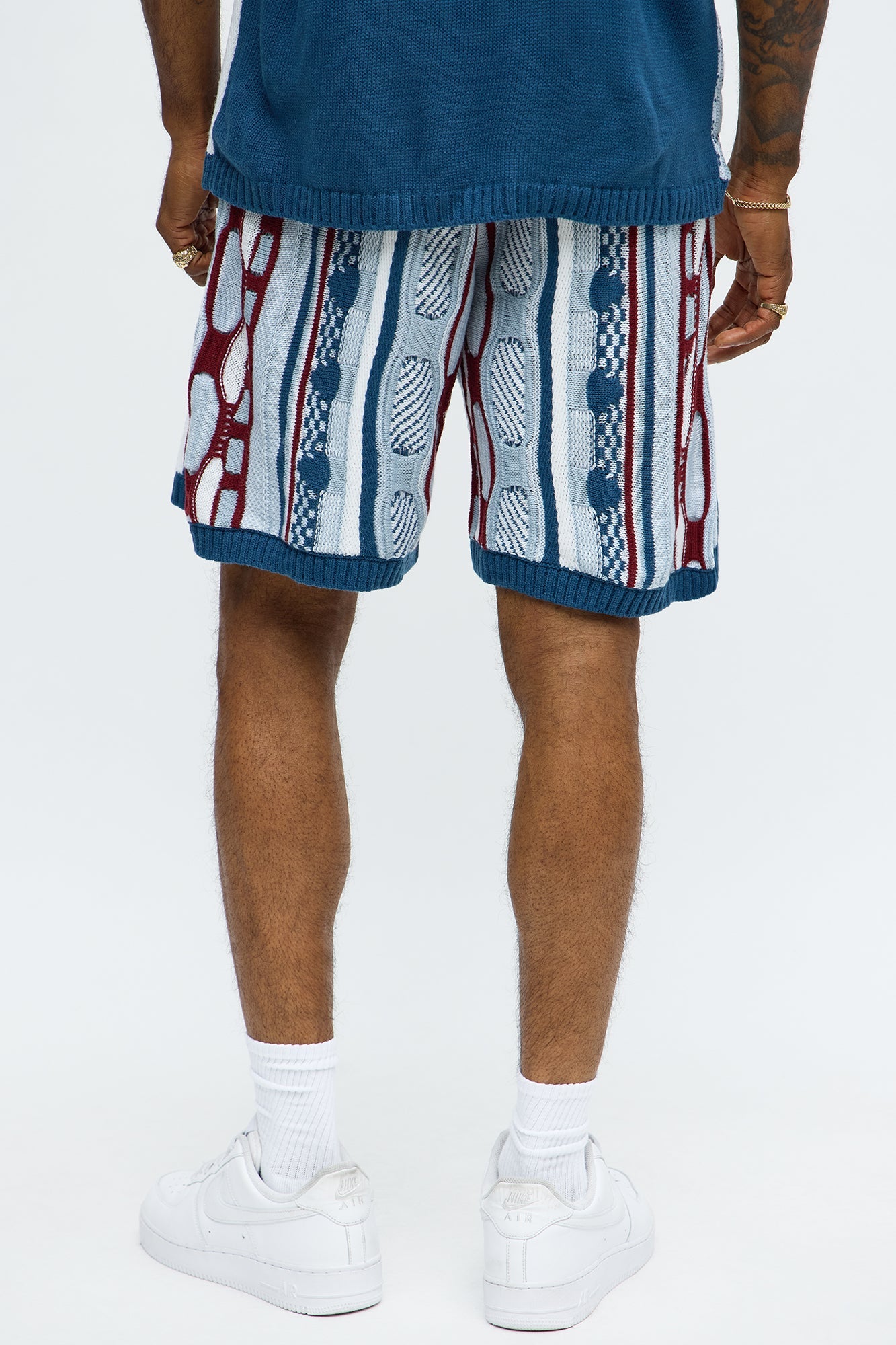 Relaxed Wakka Knit Short - Teal/combo