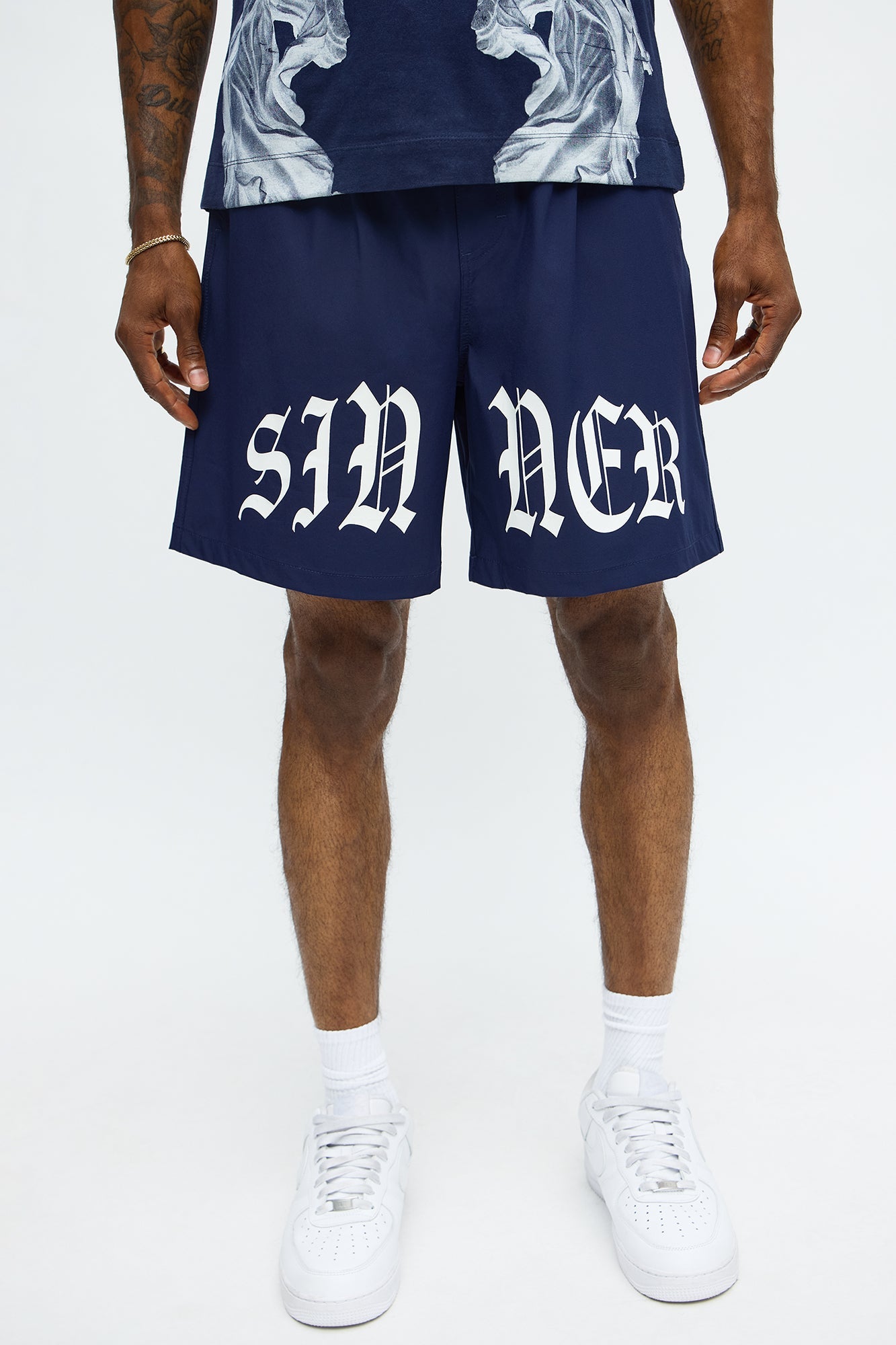 Sinner Relaxed Shorts - Navy