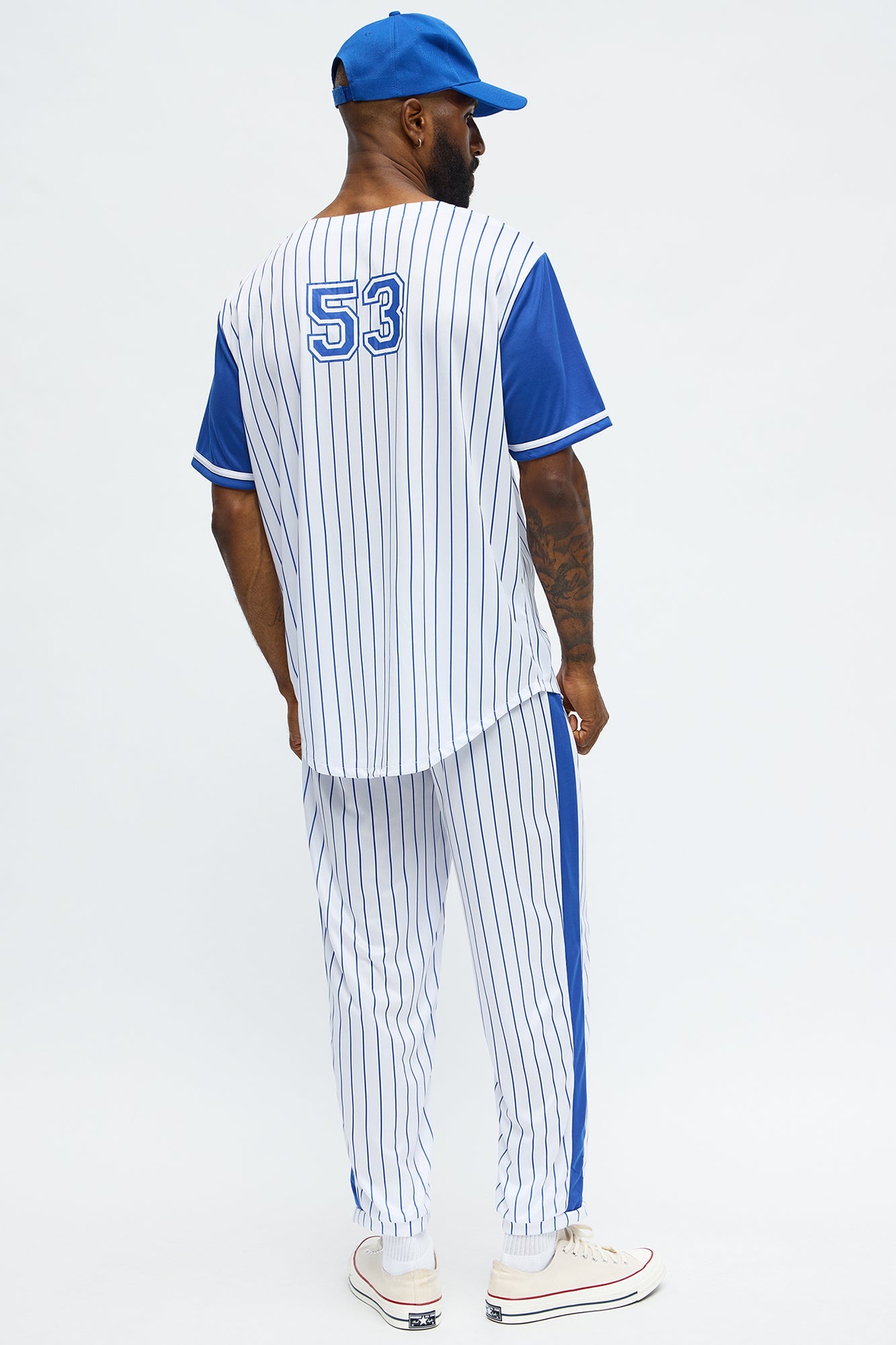 Playboy Baseball Player Costume - White/Blue