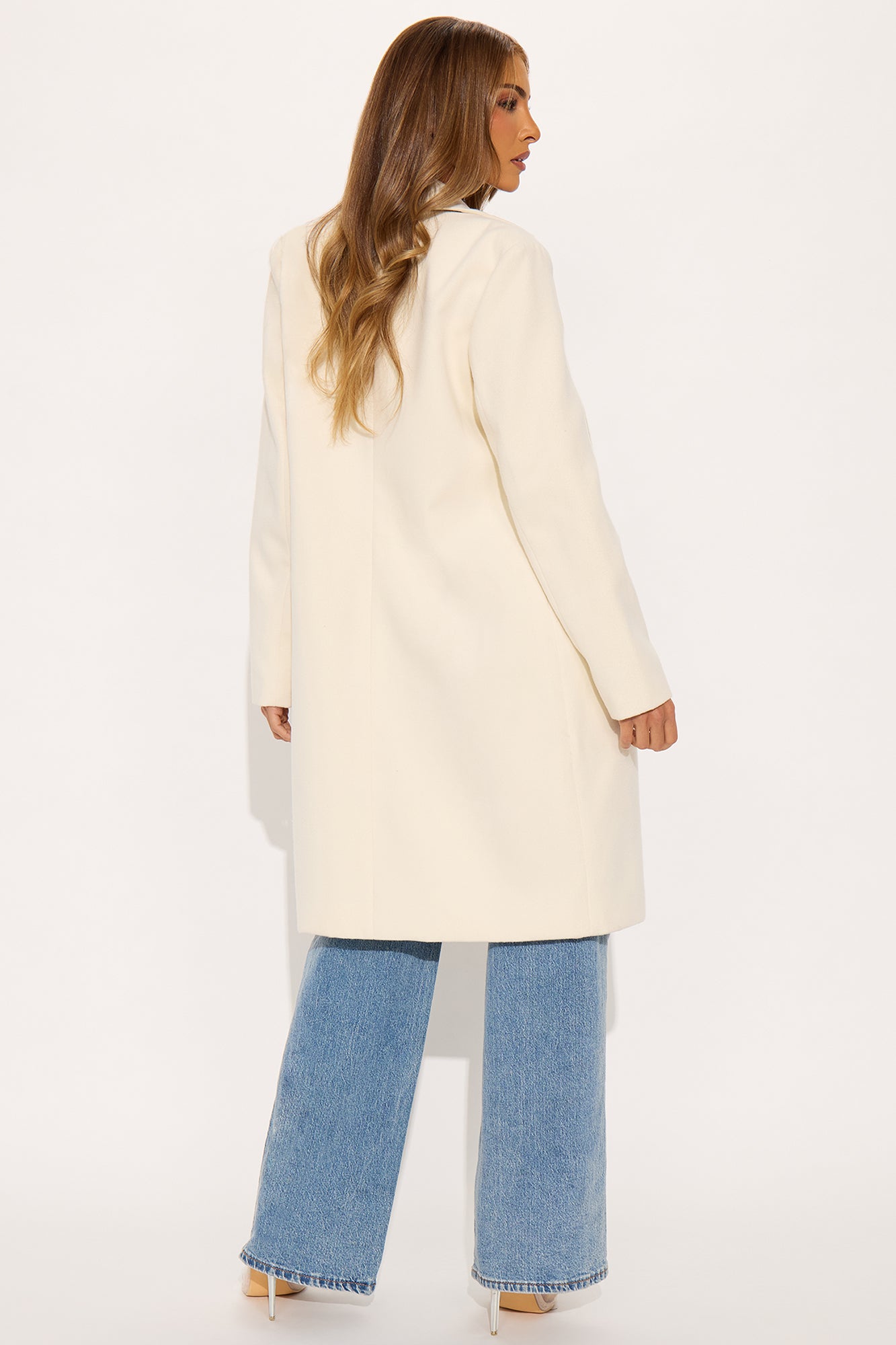 City Chic Coat - Ivory