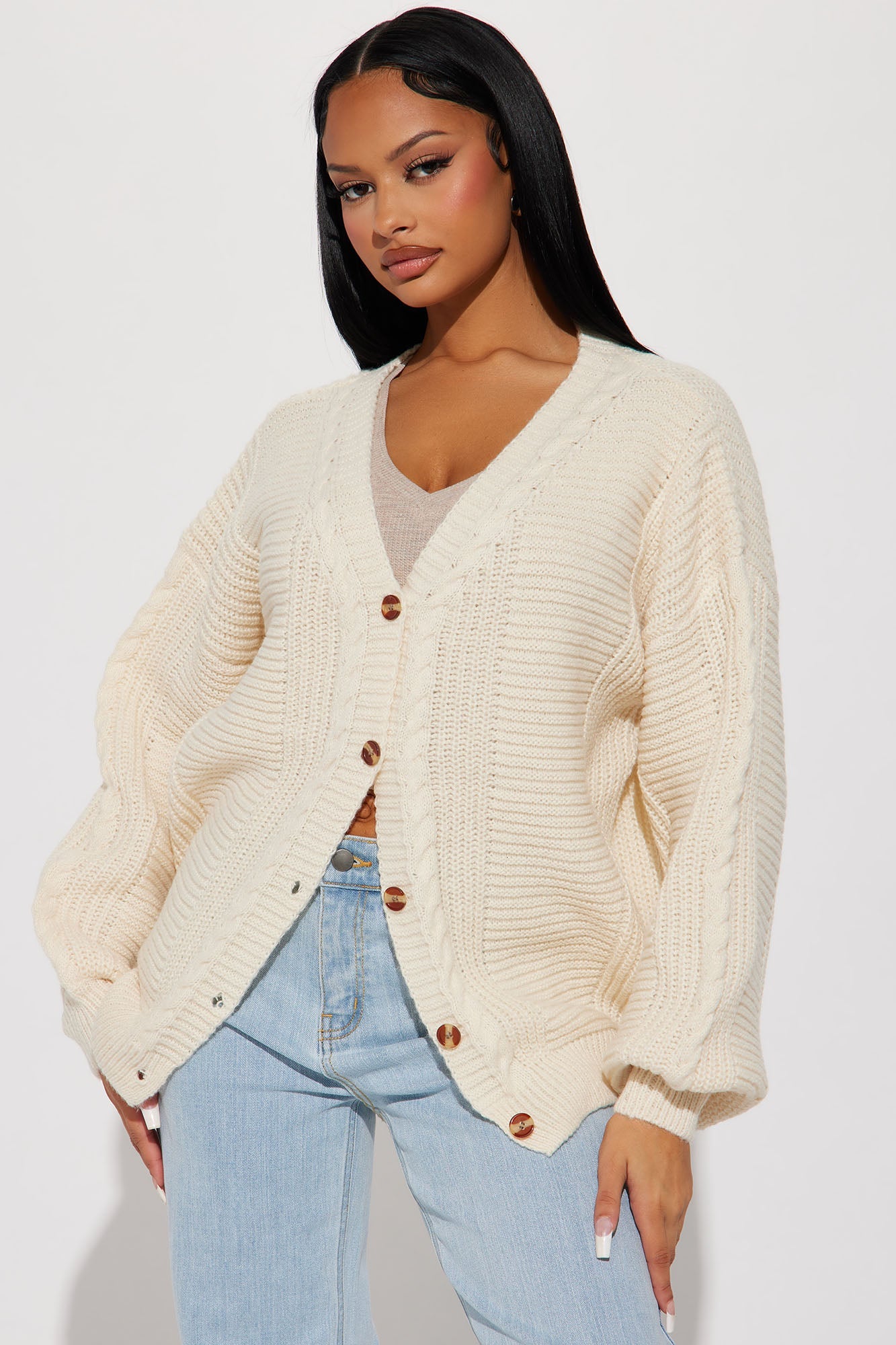 Couch Convo Cardigan - Cream