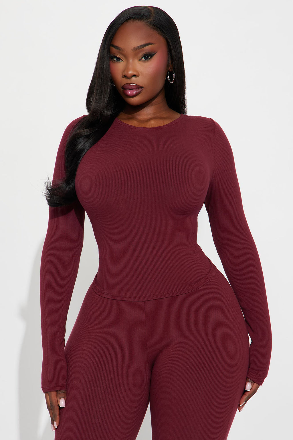 Jessica Backless Snatched Pant Set - Wine