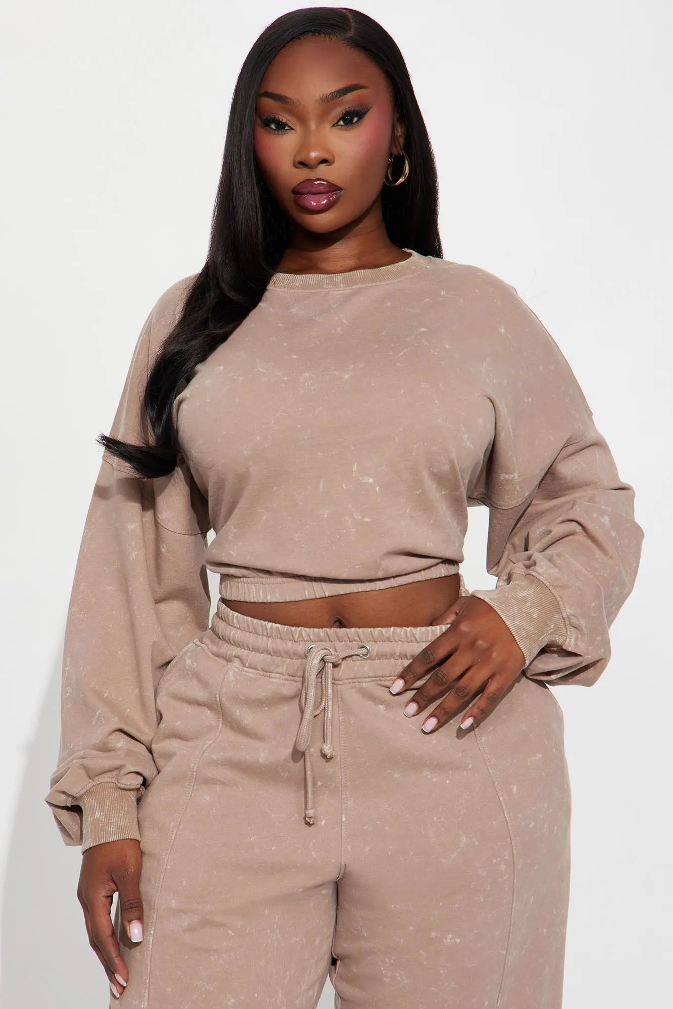 Willow Washed Jogger Set - Mocha 