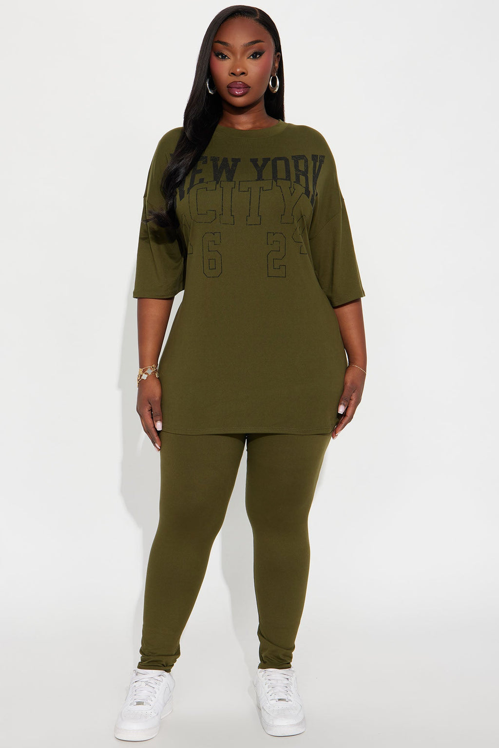 NYC Chill Legging Set - Olive