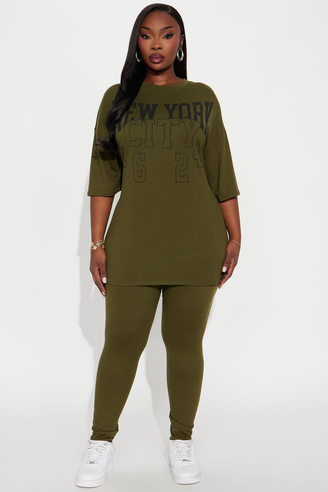 NYC Chill Legging Set - Olive