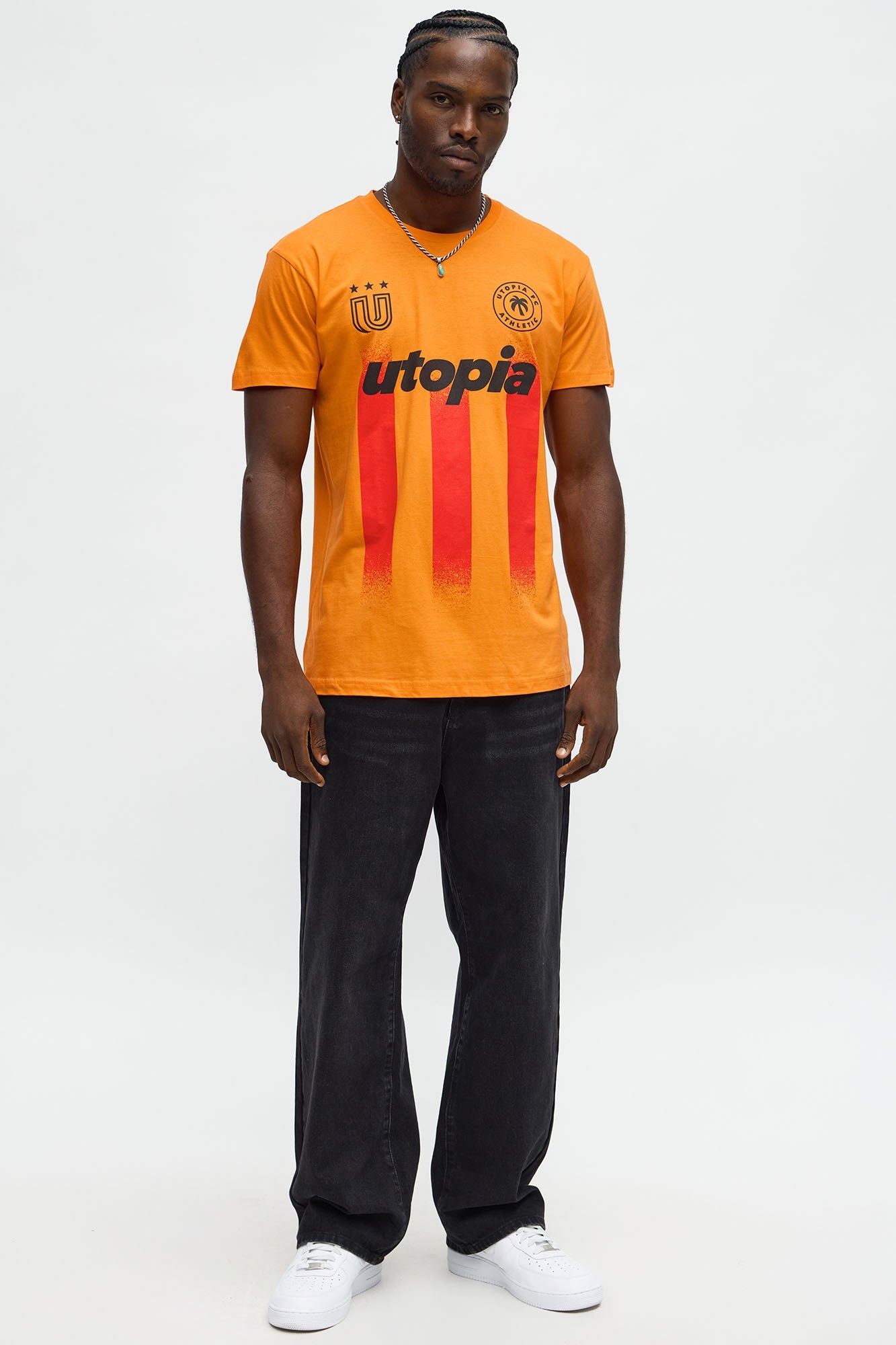 Utopia FC Away Short Sleeve Tee - Orange
