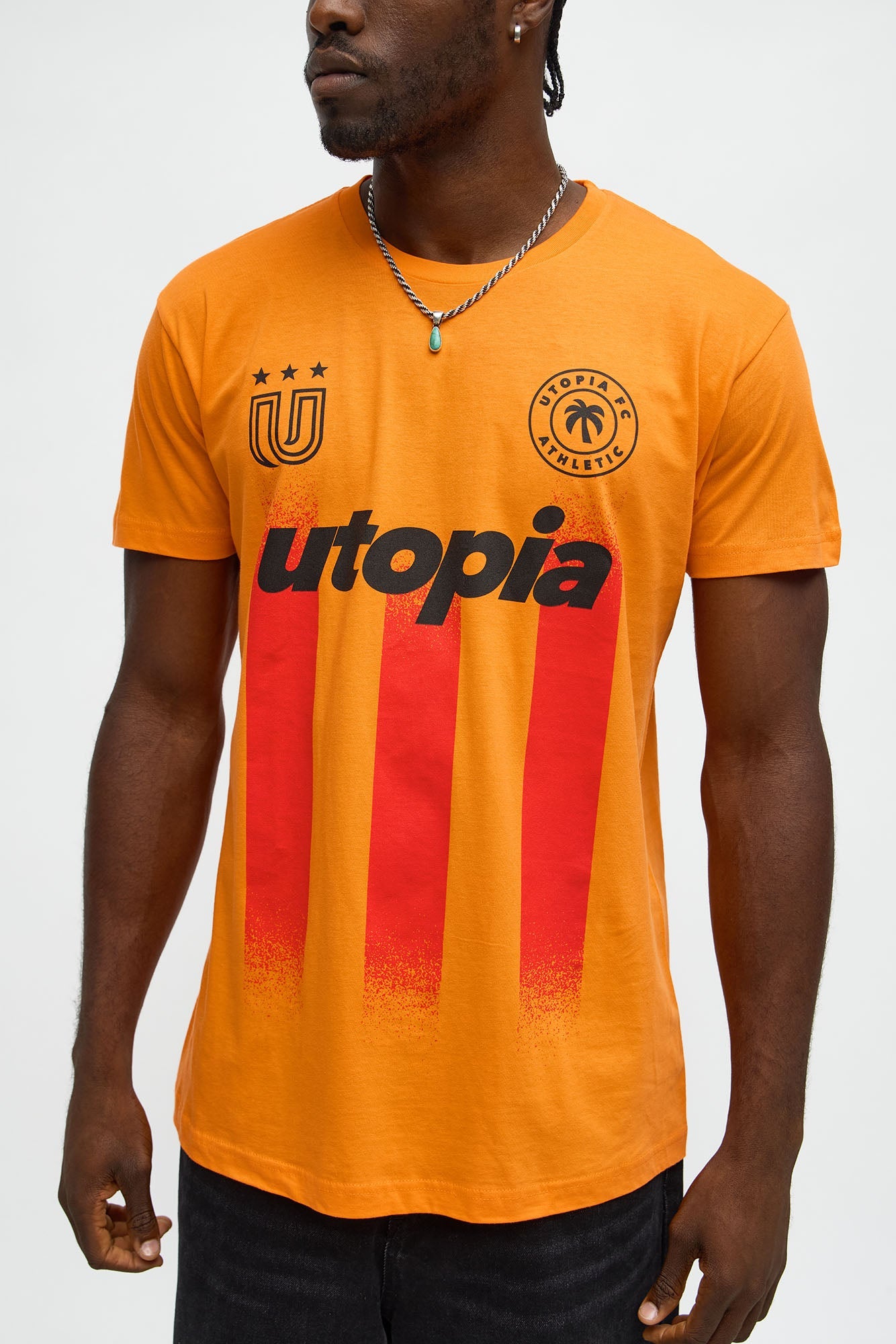 Utopia FC Away Short Sleeve Tee - Orange