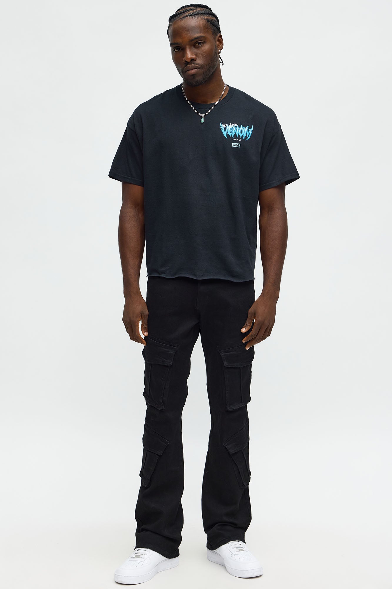 Venom Along Came A Spider Oversized Short Sleeve Tee - Black
