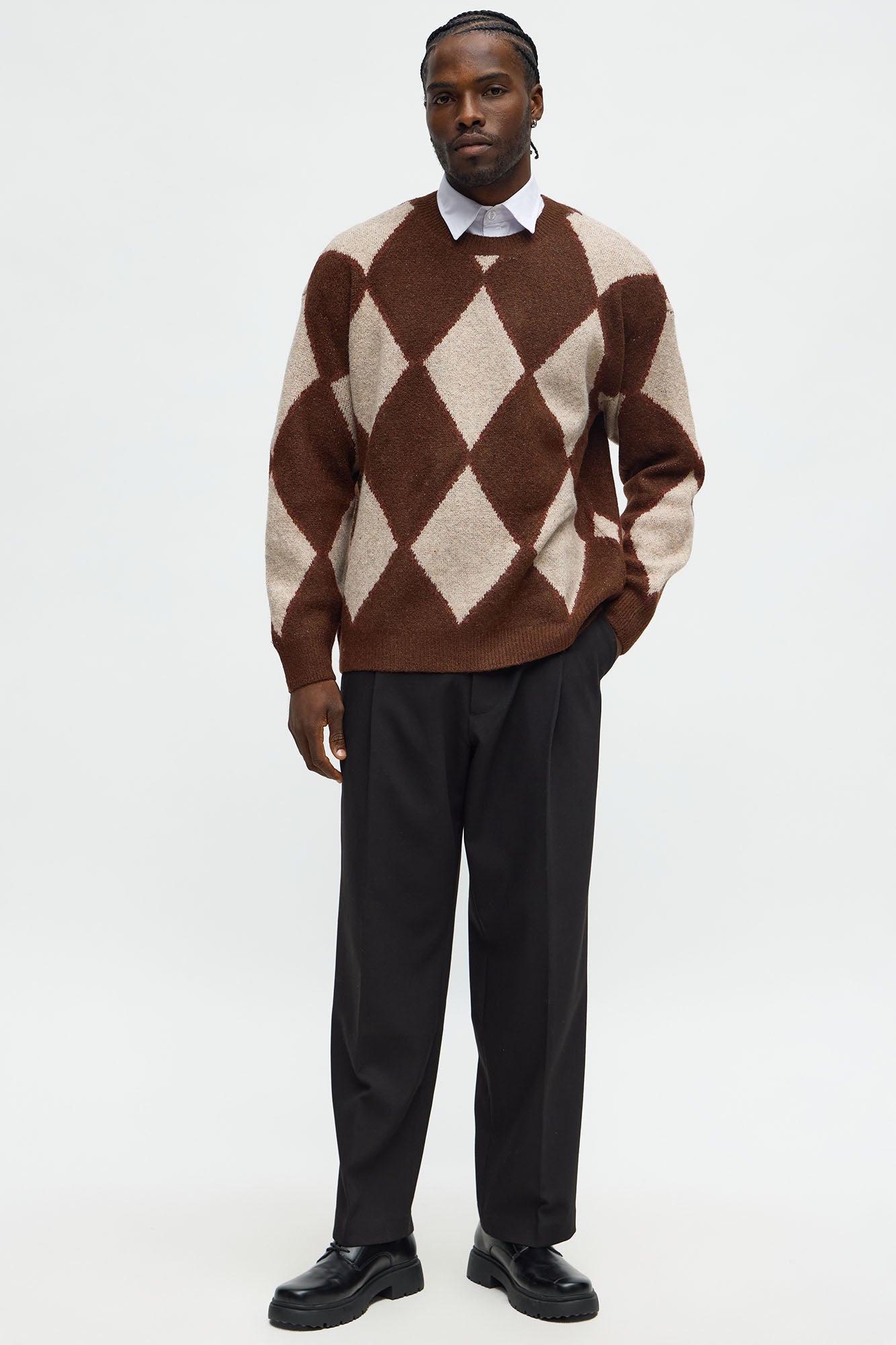 Birch Wood Crewneck Sweater - Brown/combo