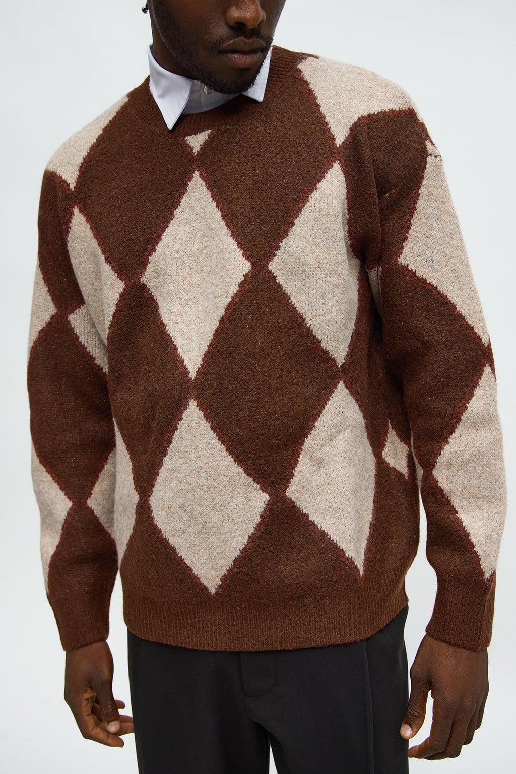 Birch Wood Crewneck Sweater - Brown/combo