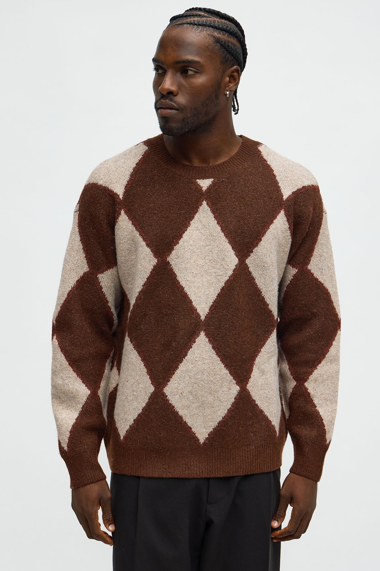 Birch Wood Crewneck Sweater - Brown/combo