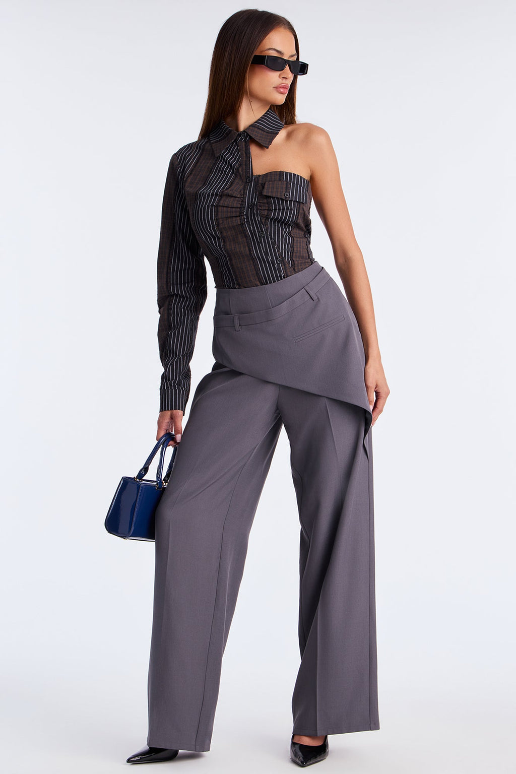 Schedule Conflict Wrap Trouser Pant 32″ - Charcoal