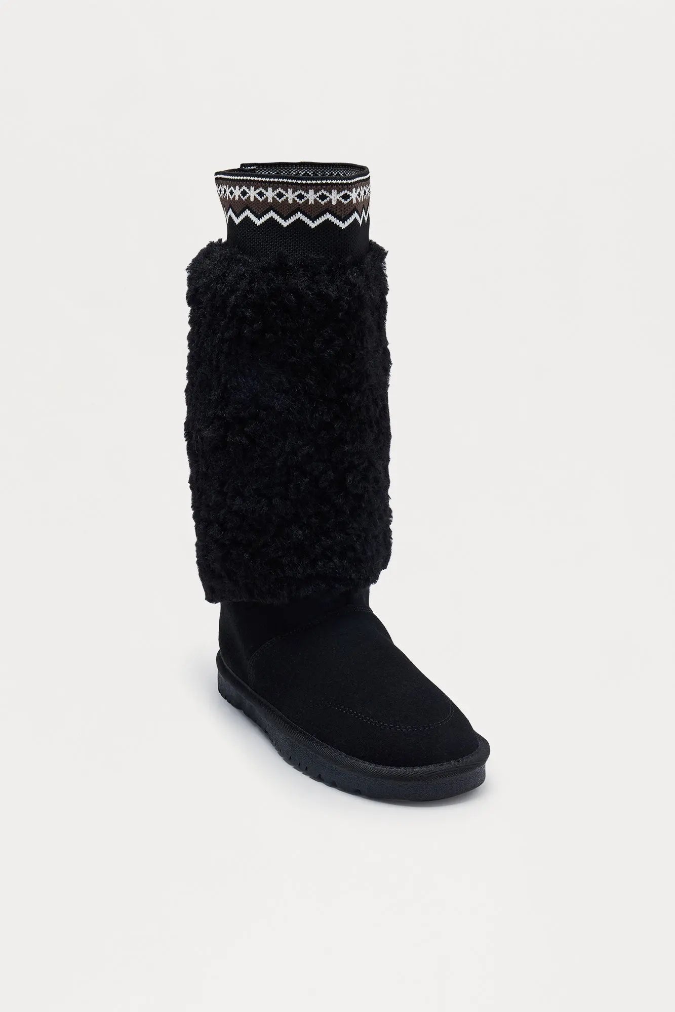 Grizzly Faux Fur Boots - Black 