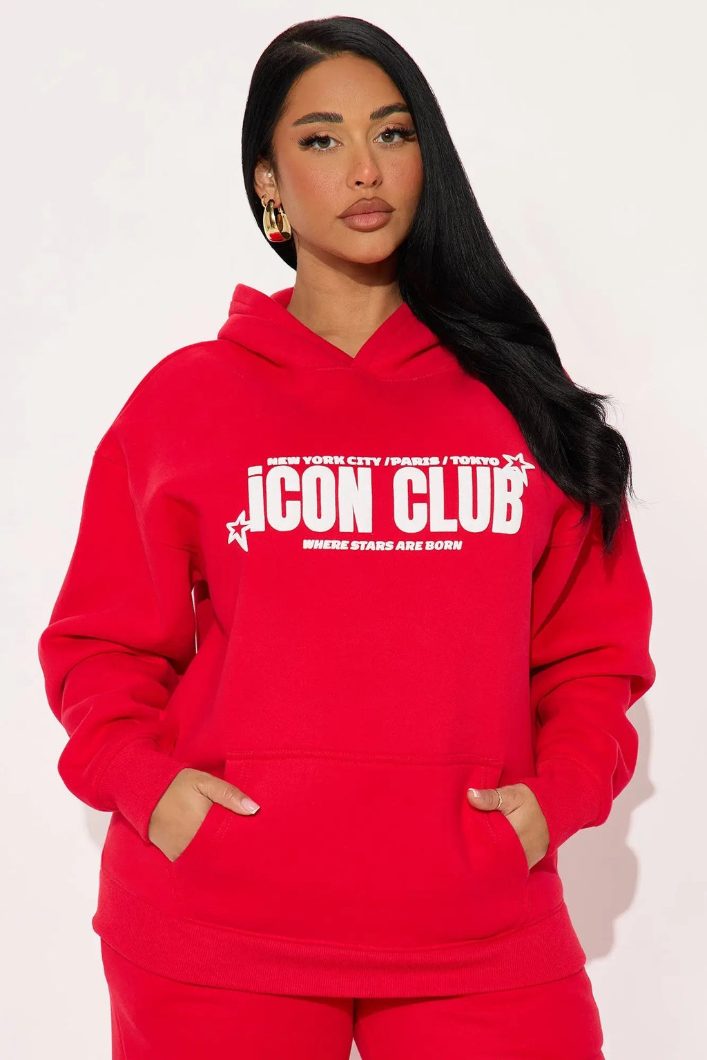 Iconic Club Fleece Pant Set - Red 