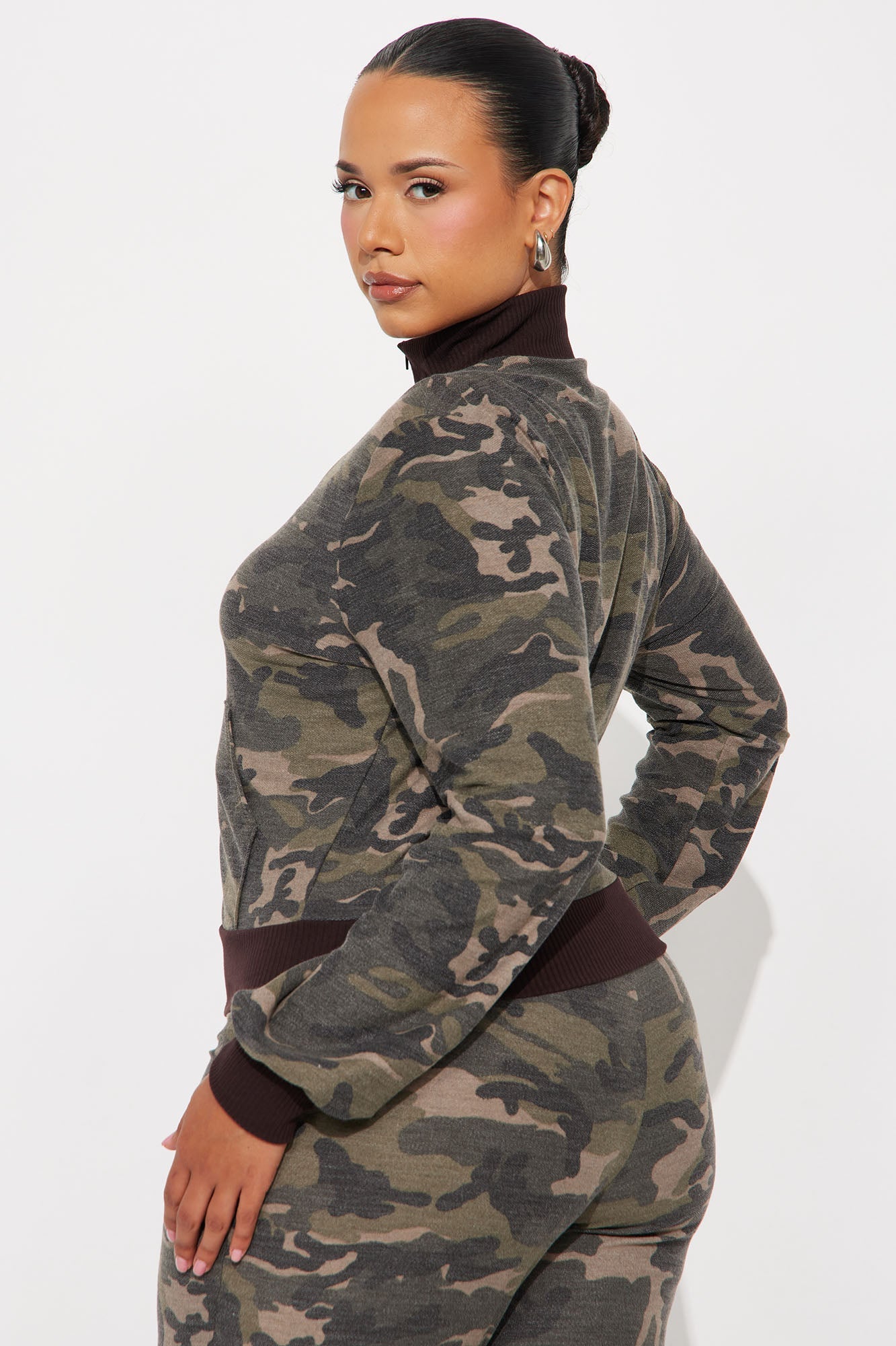 Kaylee Camo Pant Set - Olive/combo