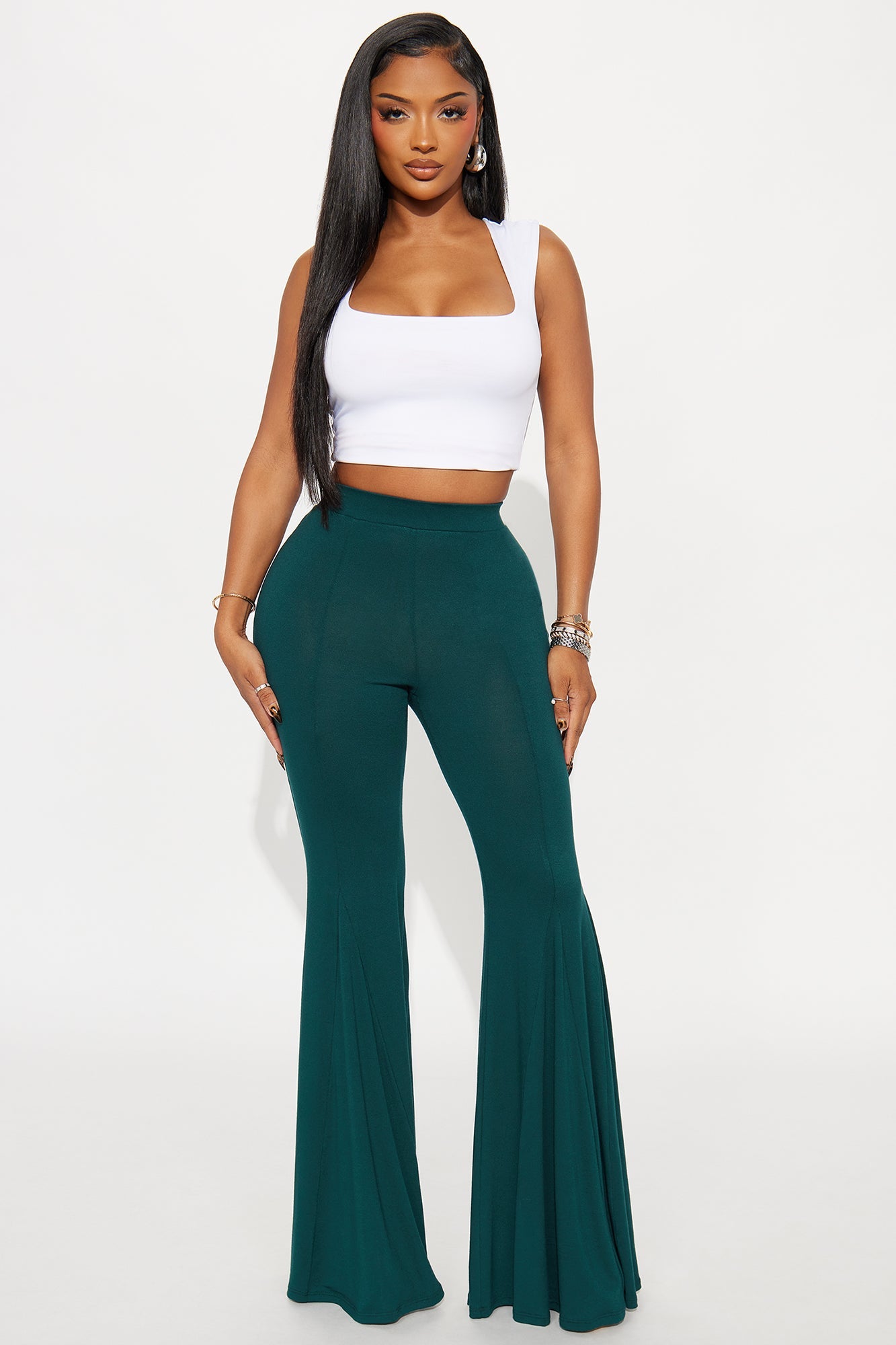 Keep My Secret Flare Pant 32″ - Hunter Green