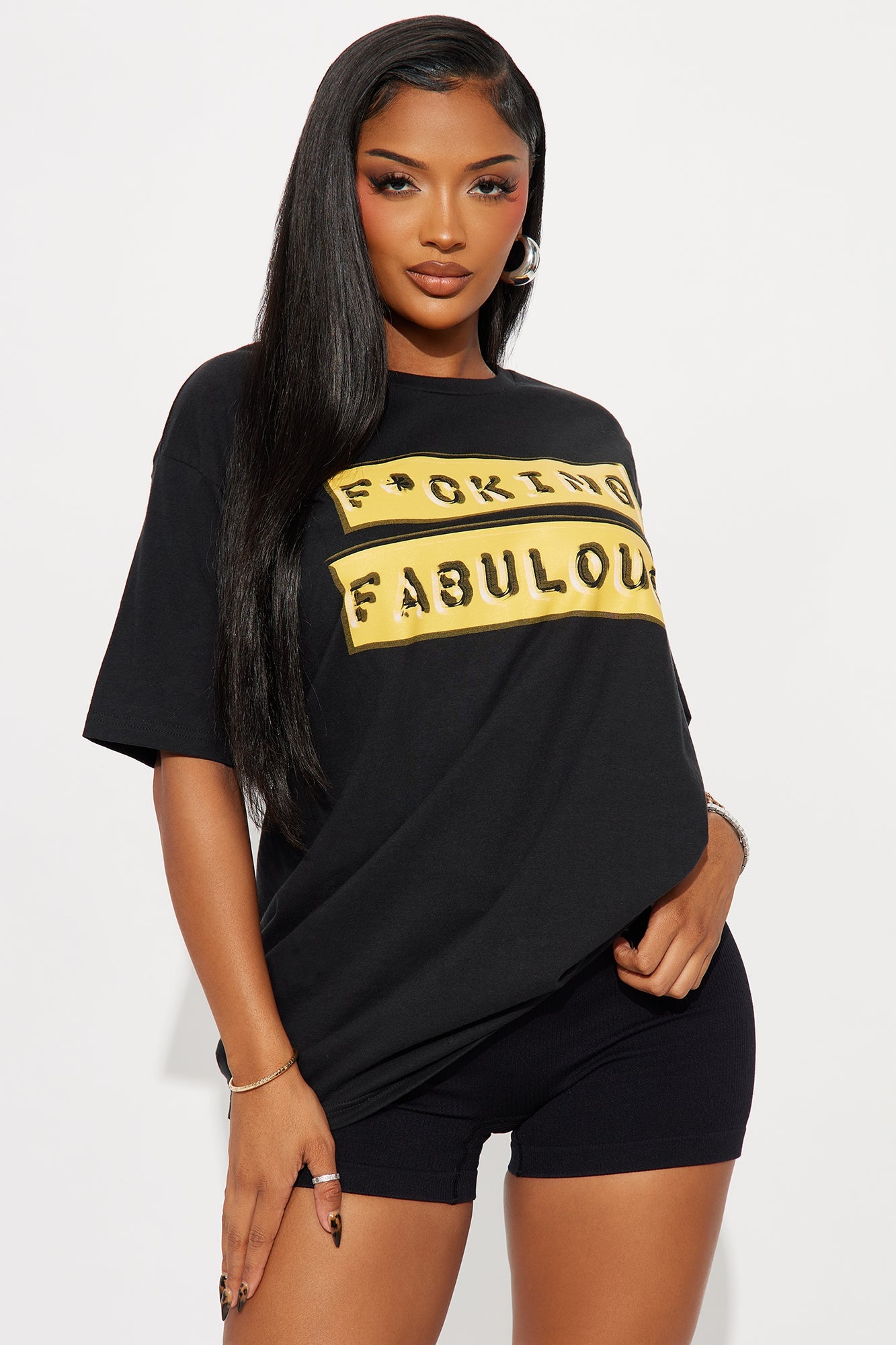 Fcking Fabulous Oversize Tee - Black