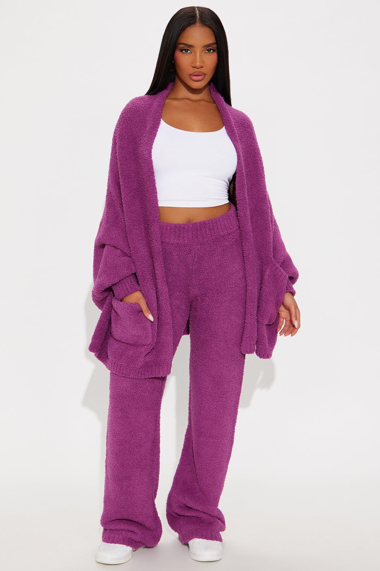 Living Cozy Pant Set - Plum 