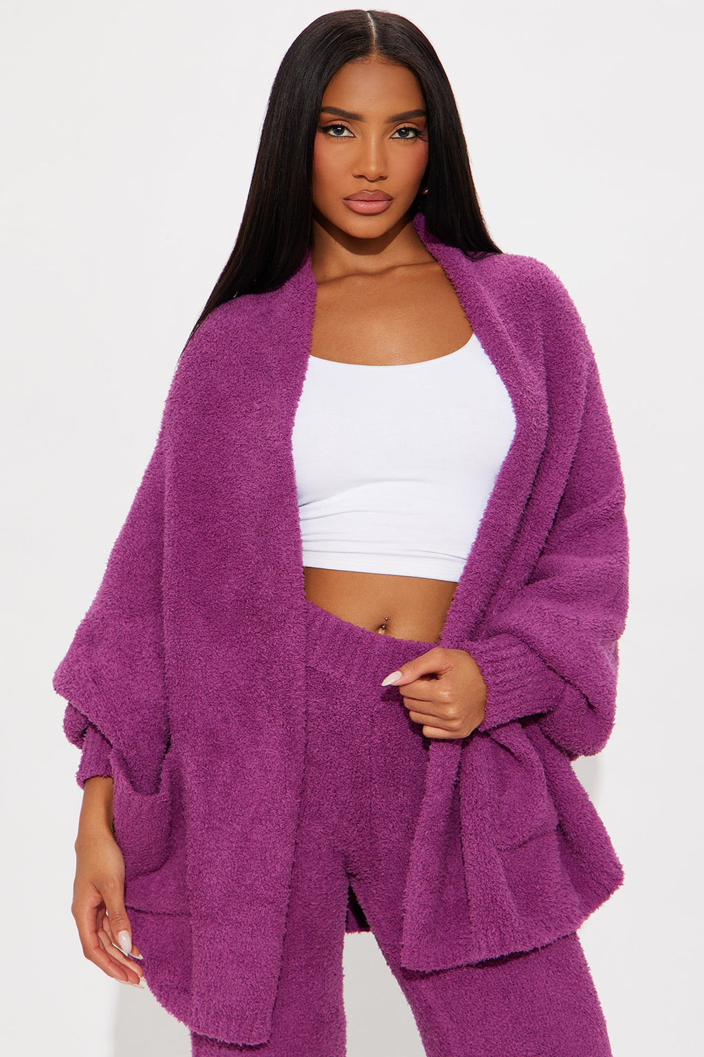 Living Cozy Pant Set - Plum 