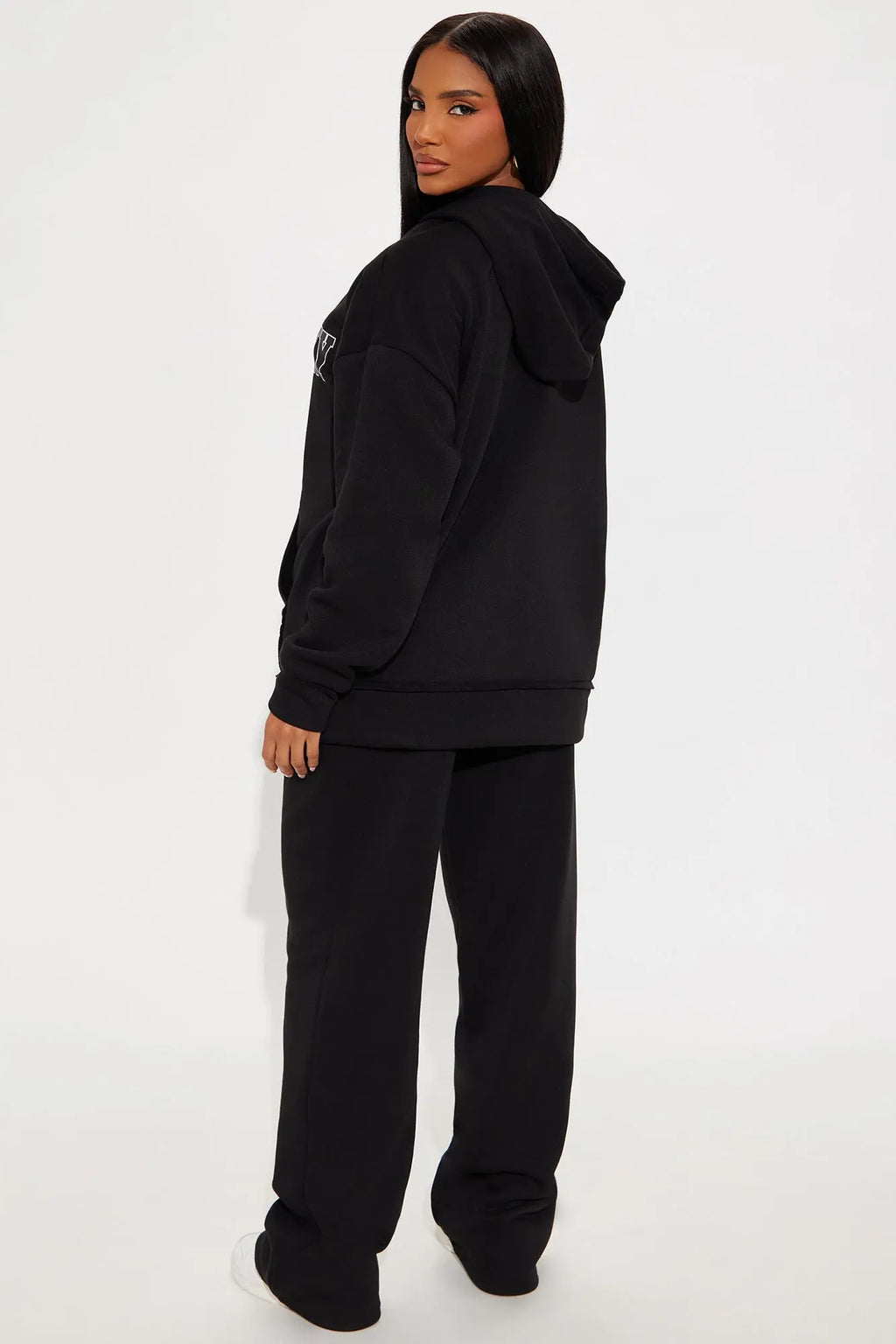 NY Oversized Fleece Pant Set - Black 