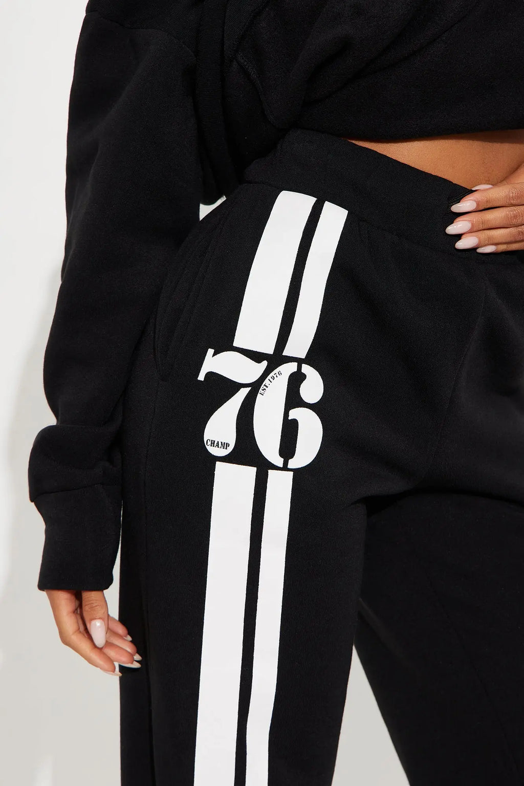 76' Champ Fleece Sweatsuit Set - Black 