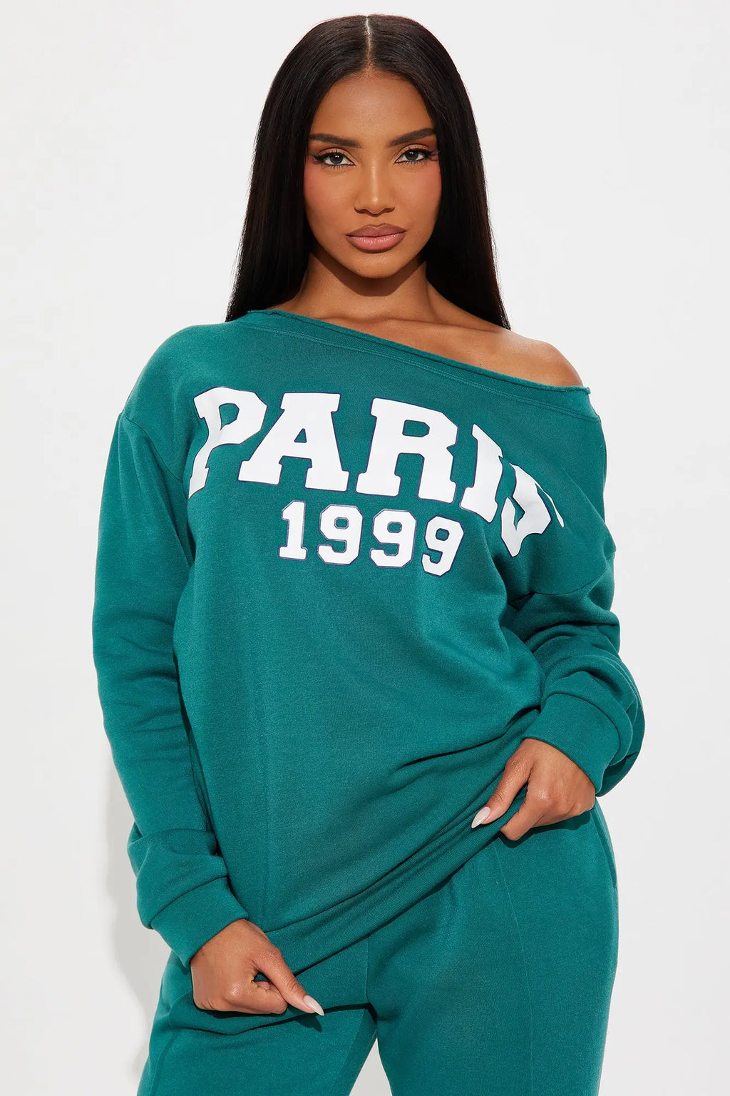 Paris 1999 Fleece Jogger Set - Hunter 