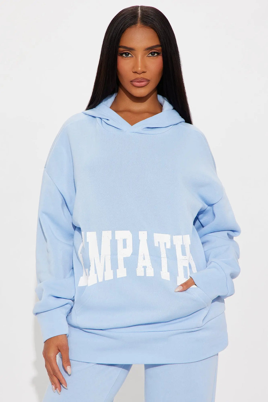 Setting Intentions Fleece Sweatsuit Set - Light Blue 