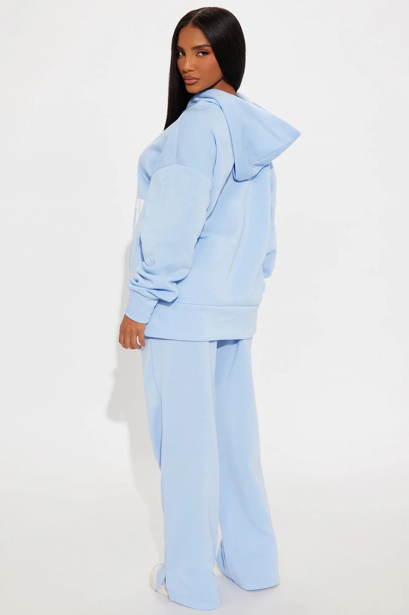 Setting Intentions Fleece Sweatsuit Set - Light Blue 