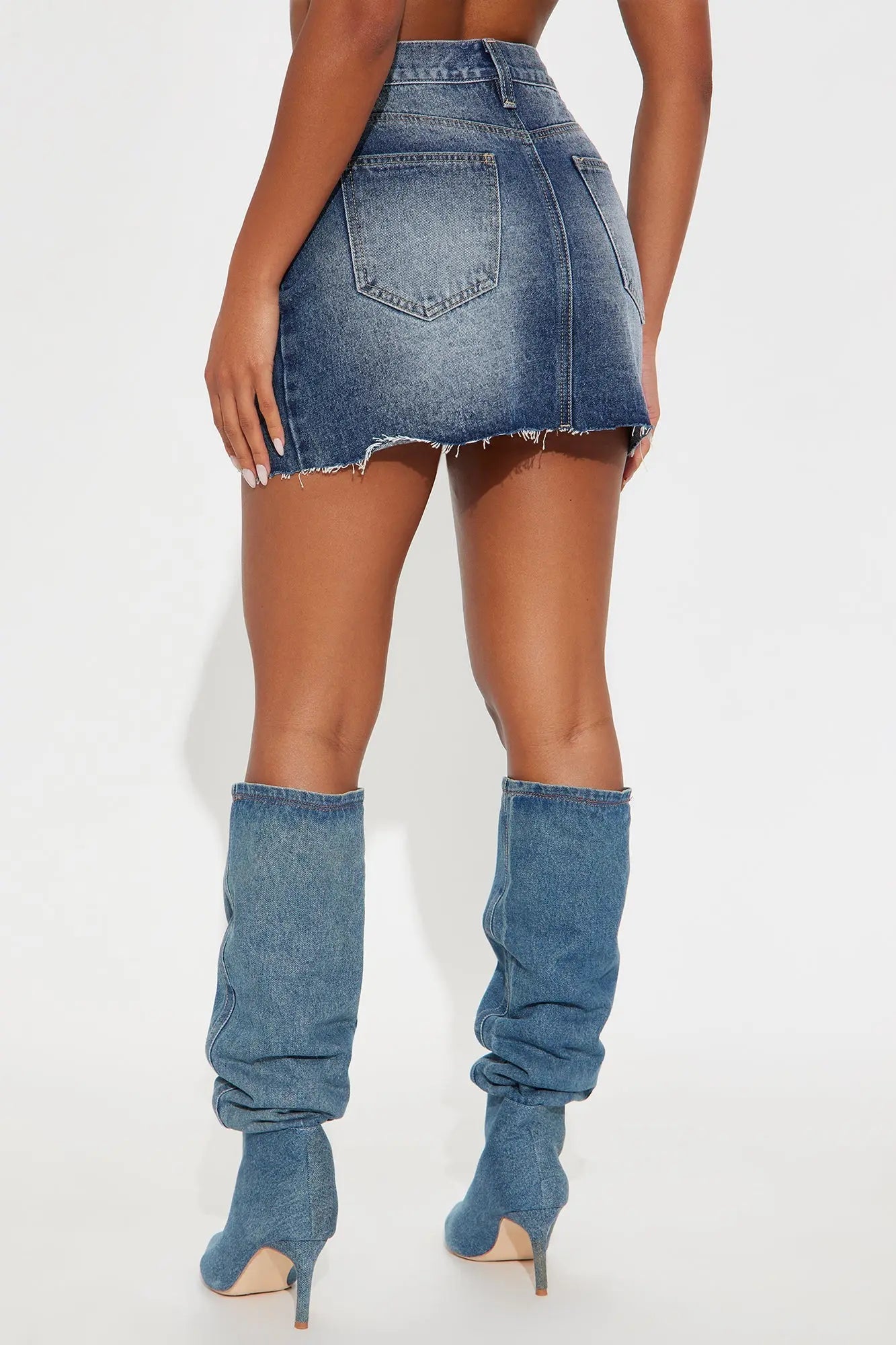 Kendall Denim Mini Skirt - Dark Wash 