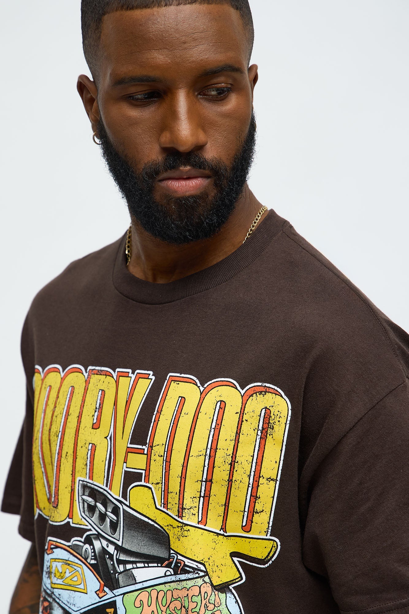 Scooby Doo Racing 46 Oversized Short Sleeve Tee - Brown