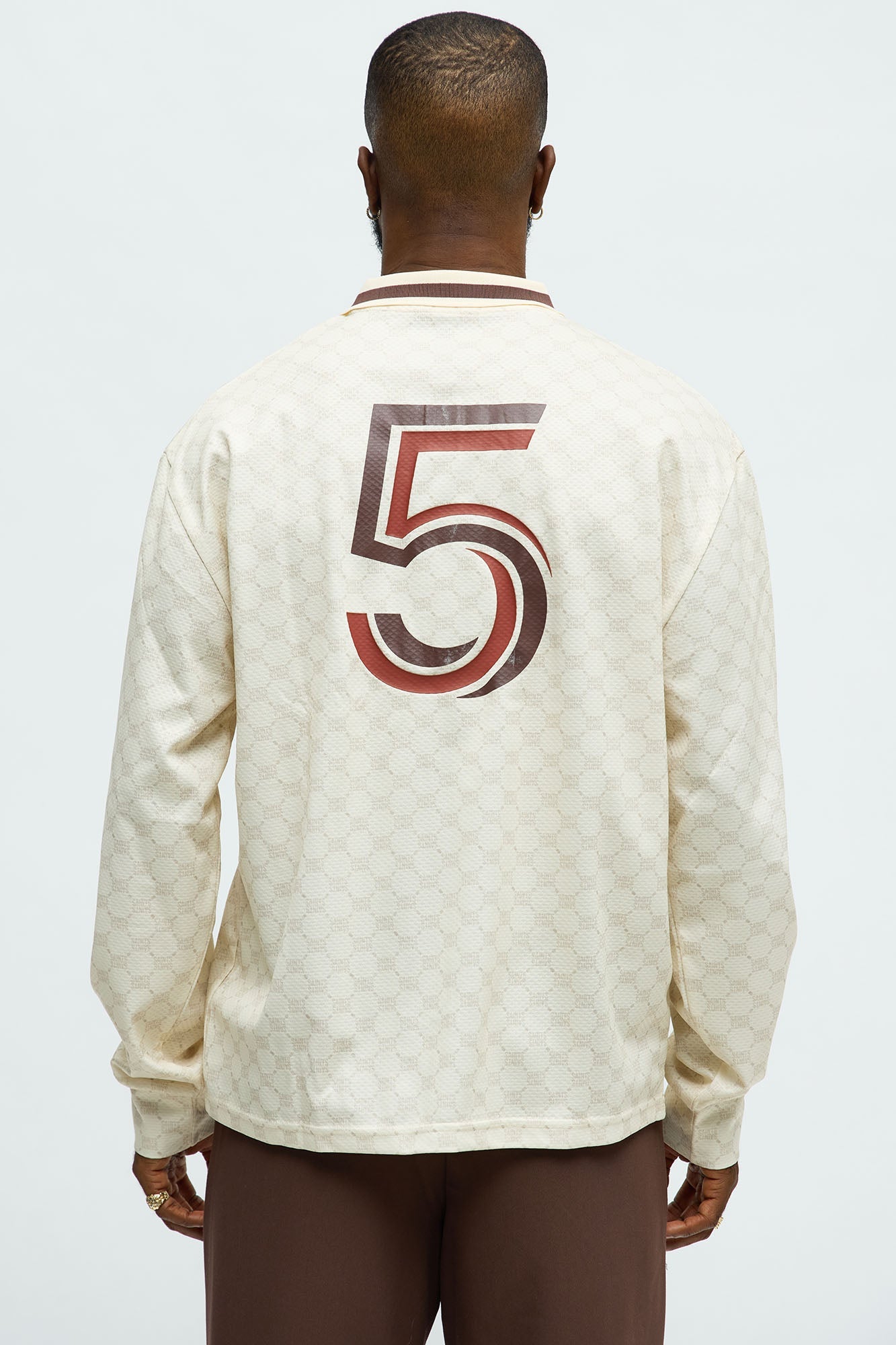 Saints Airways Long Sleeve Jersey Polo - Ivory