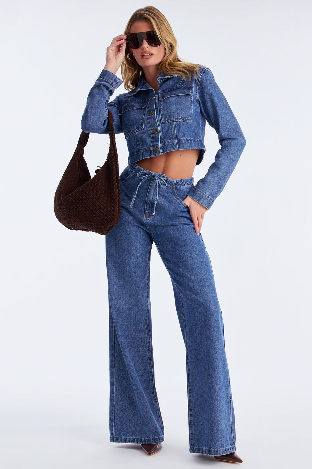 Dixie Denim Pant Set - Medium Wash