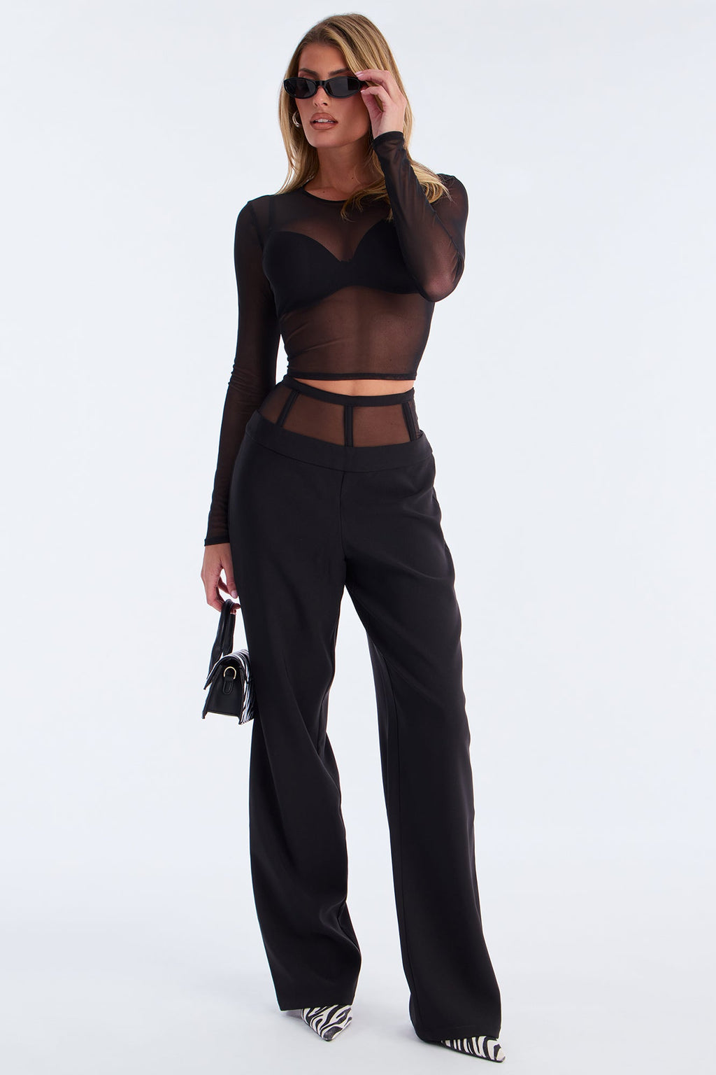 Truthful Desire Corset Wide Leg Pant 33 - Black 