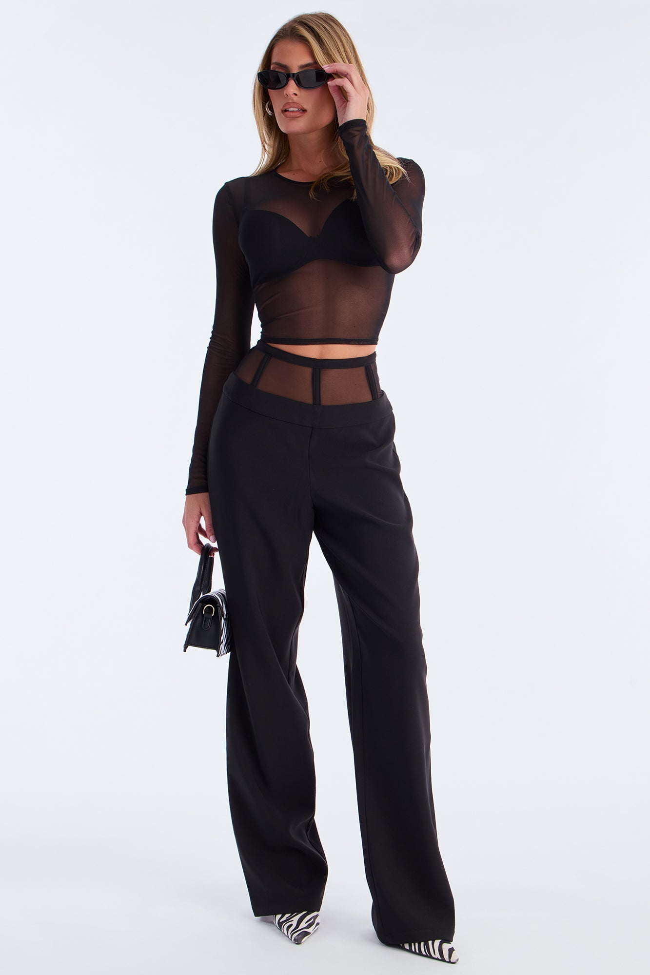 Truthful Desire Corset Wide Leg Pant 33 - Black 