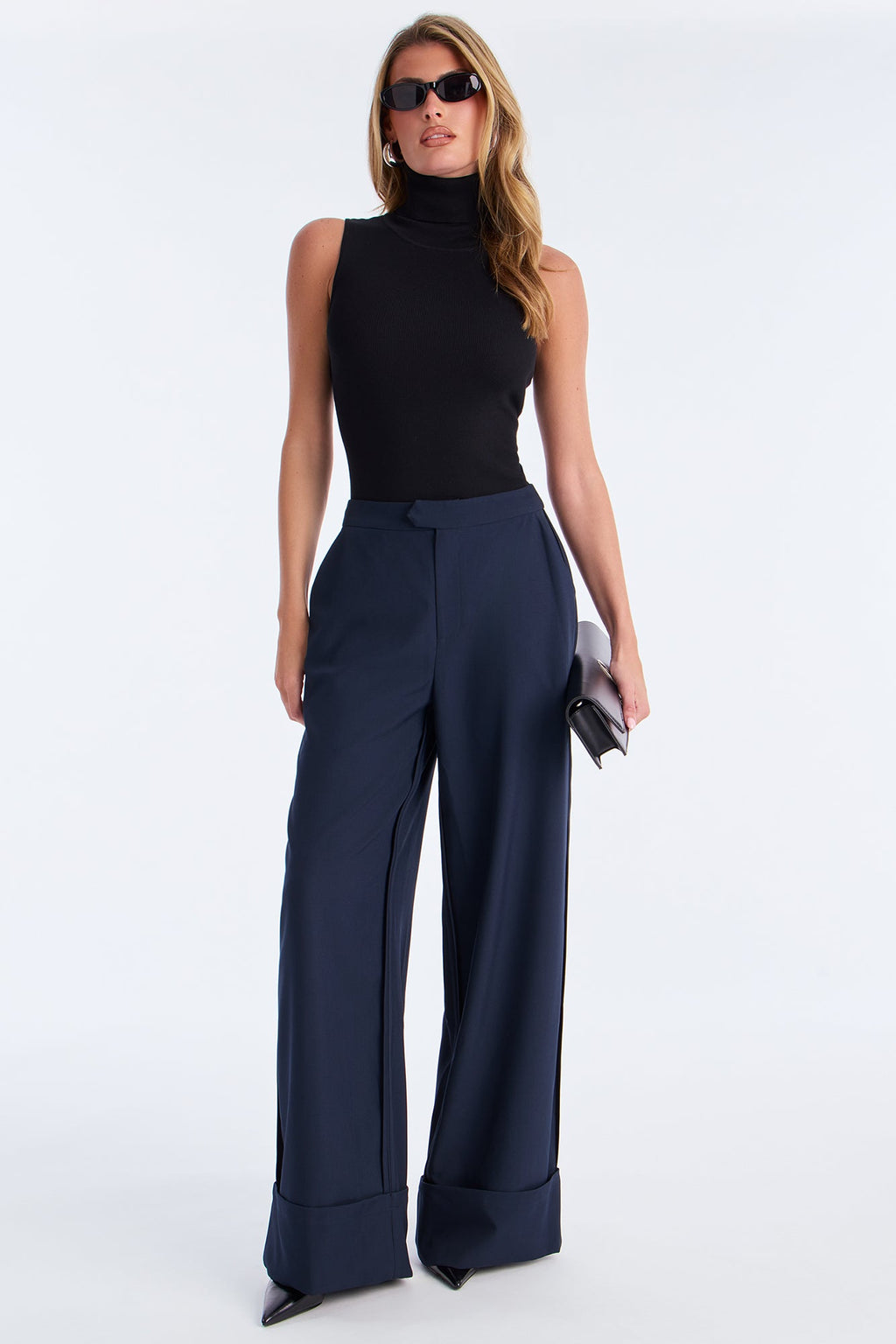 Executive Decisions Cuffed Trouser Pant 32″ - Navy/combo 